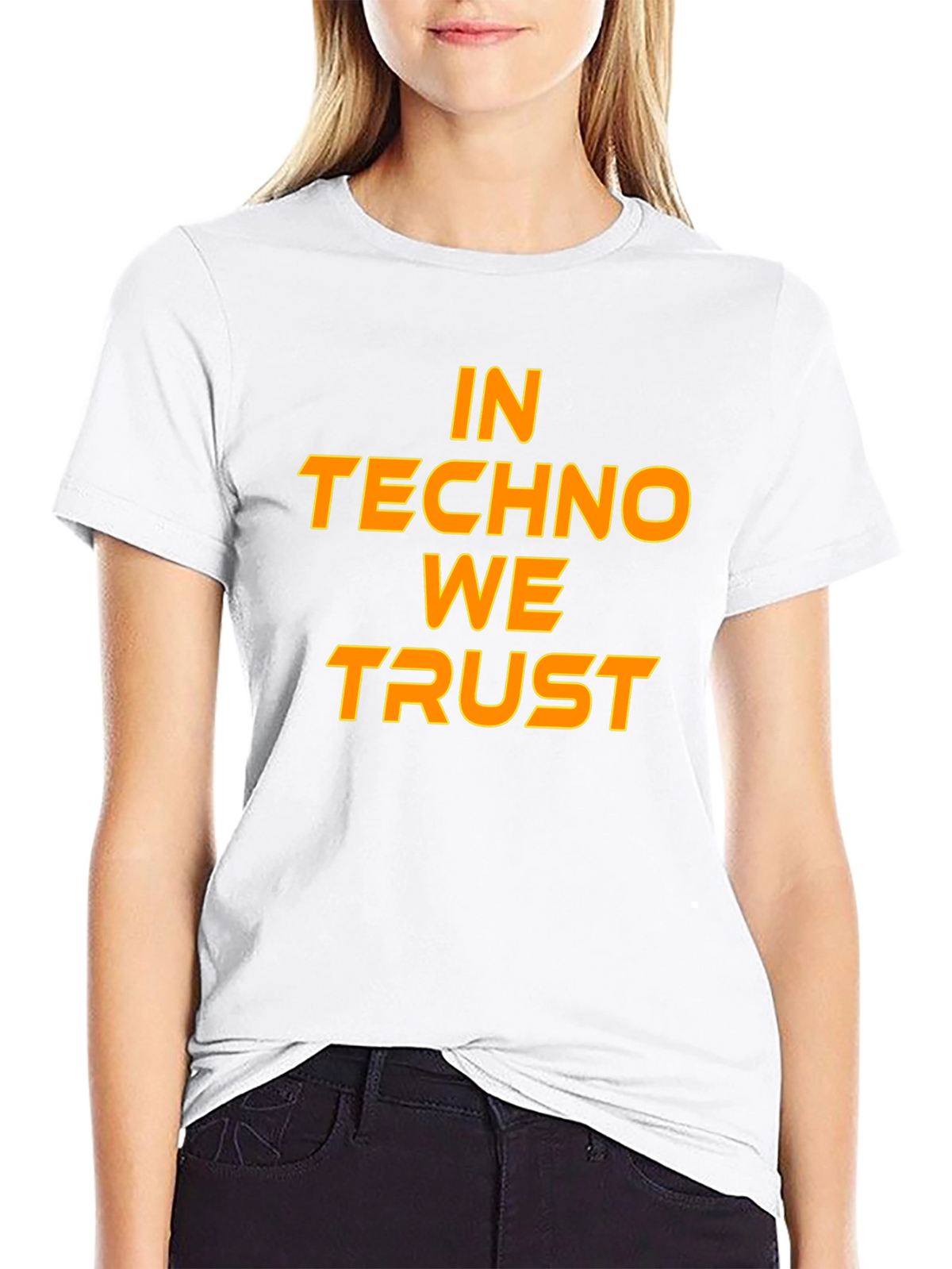 In Techno We Trust Black T-Shirt