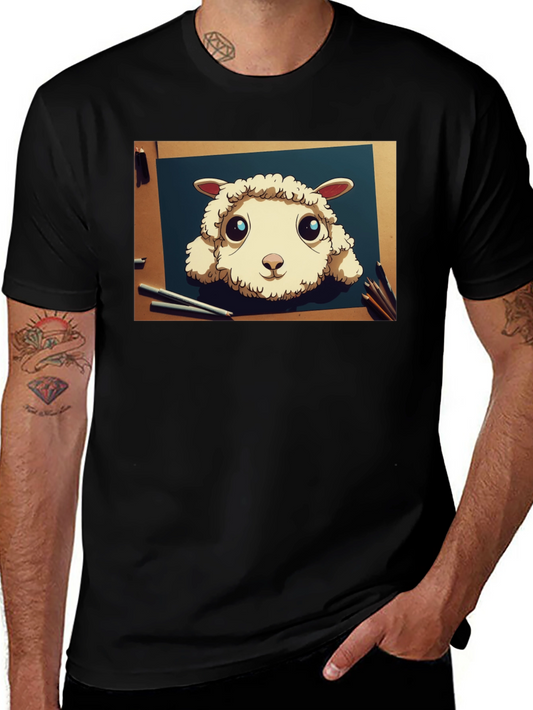 Cartoon Sheep Art T-Shirt