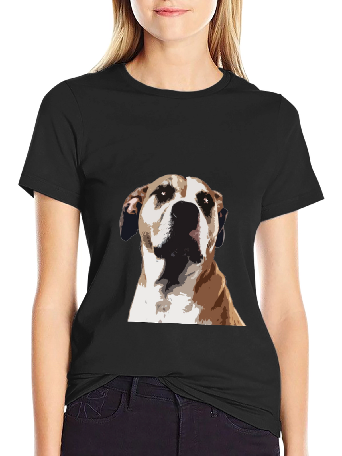 Dog Graphic Tee - Stylish Mens Black T-Shirt