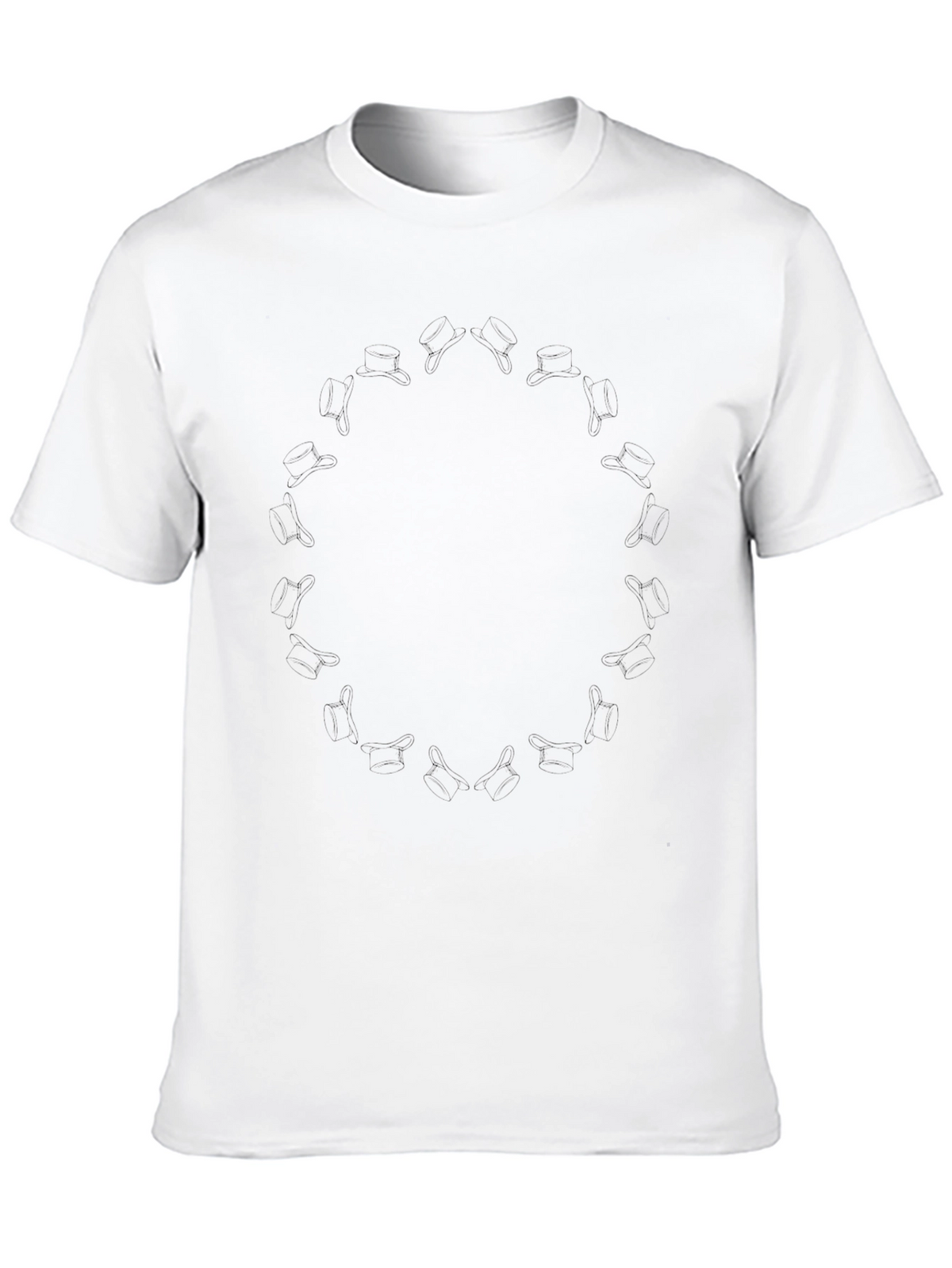 Mens Graphic Print Black Crew Neck T-Shirt