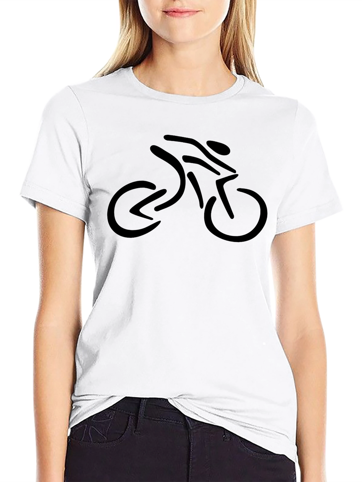 Cyclist Graphic Tee - Black Cotton Blend