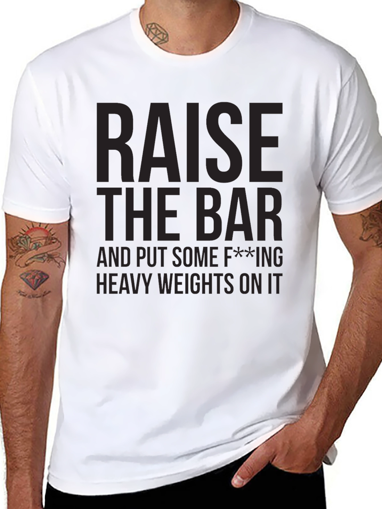 Raise the Bar Graphic T-Shirt - Gym Motivation