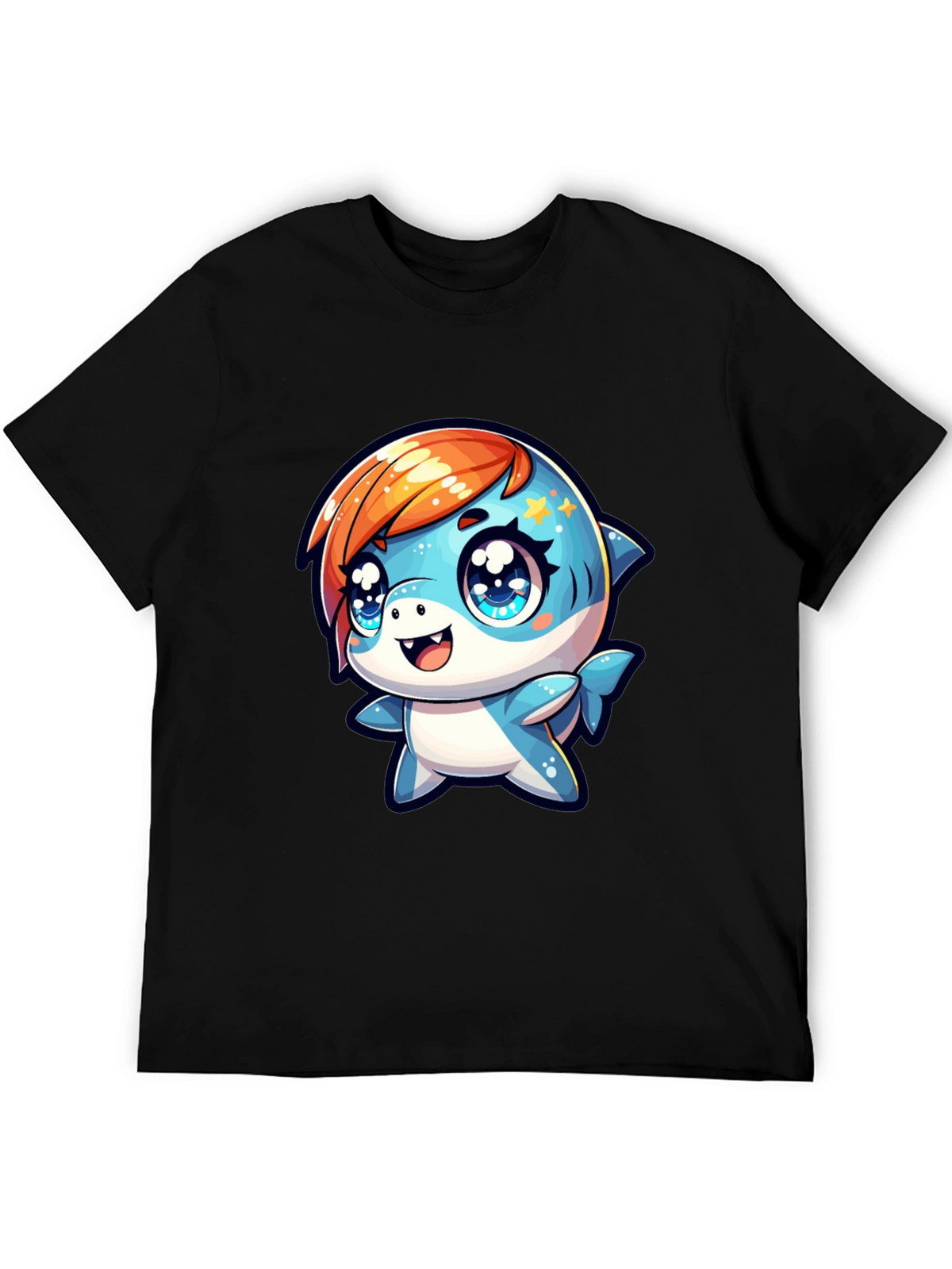 Cute Cartoon Shark Graphic T-Shirt