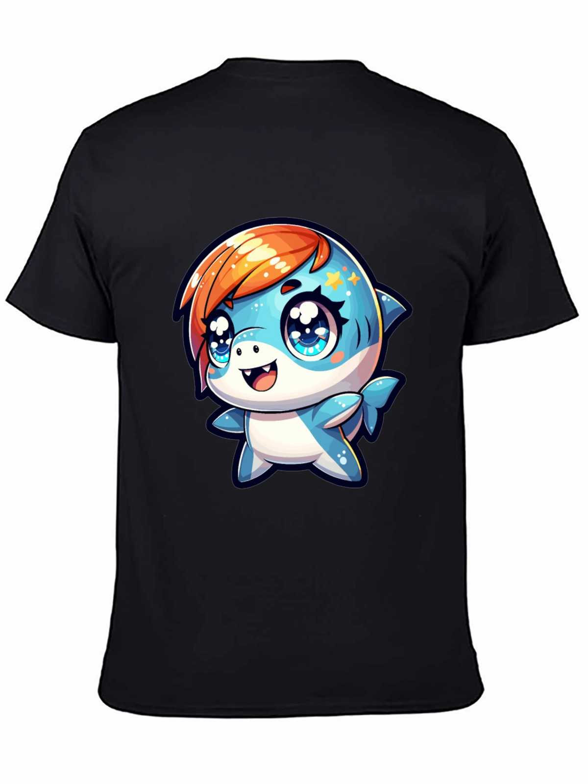 Cute Cartoon Shark Graphic T-Shirt