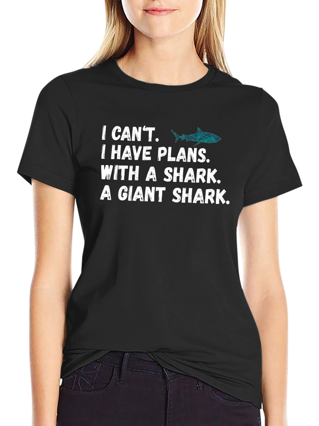 Shark Plans Graphic Tee - Mens Black T-Shirt
