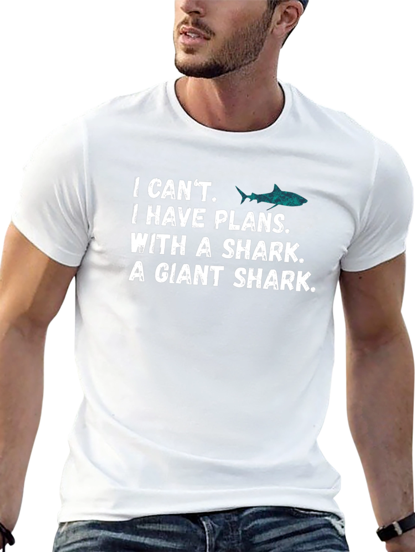 Shark Plans Graphic Tee - Mens Black T-Shirt