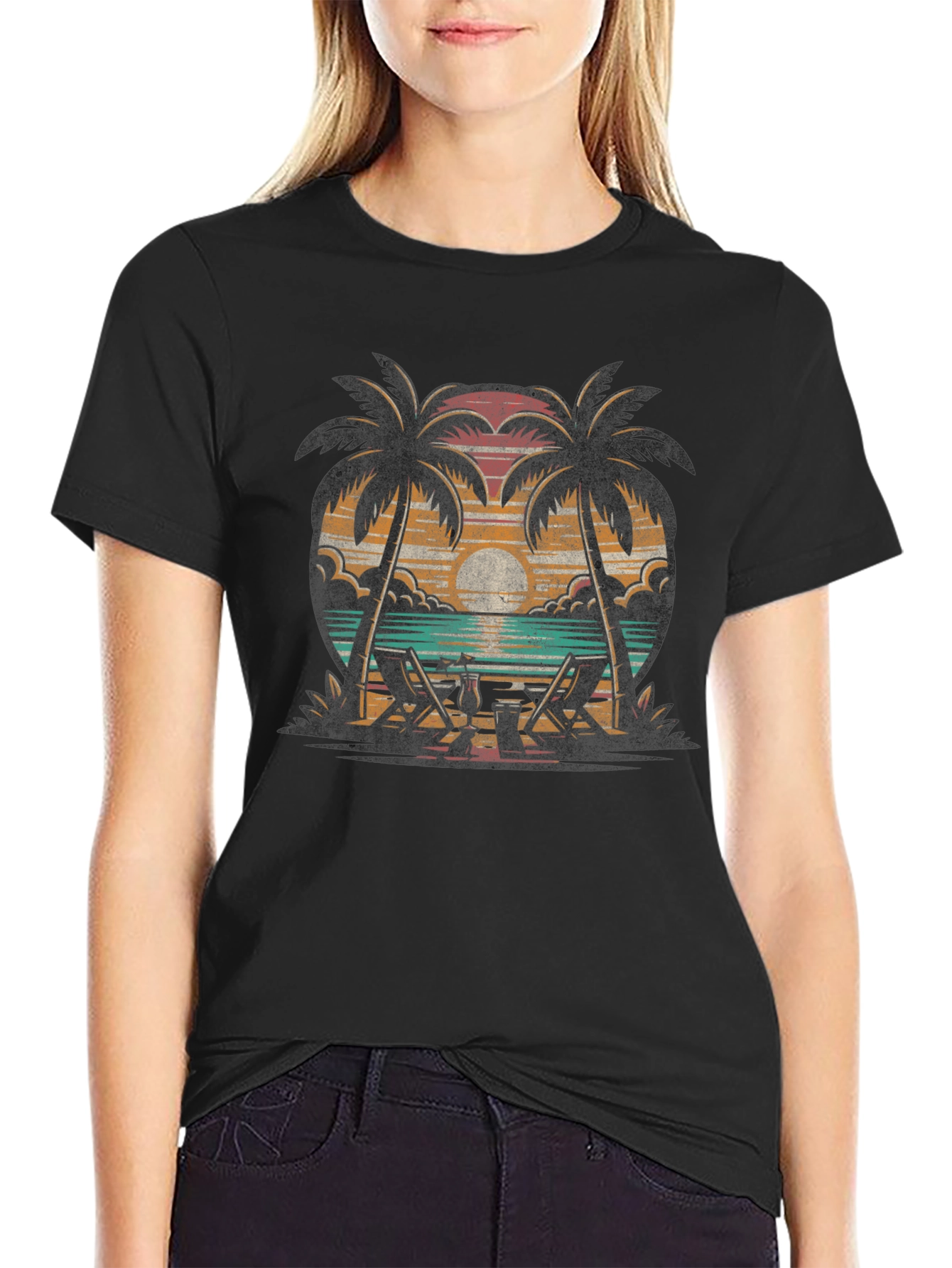 Tropical Beach Palm Tee