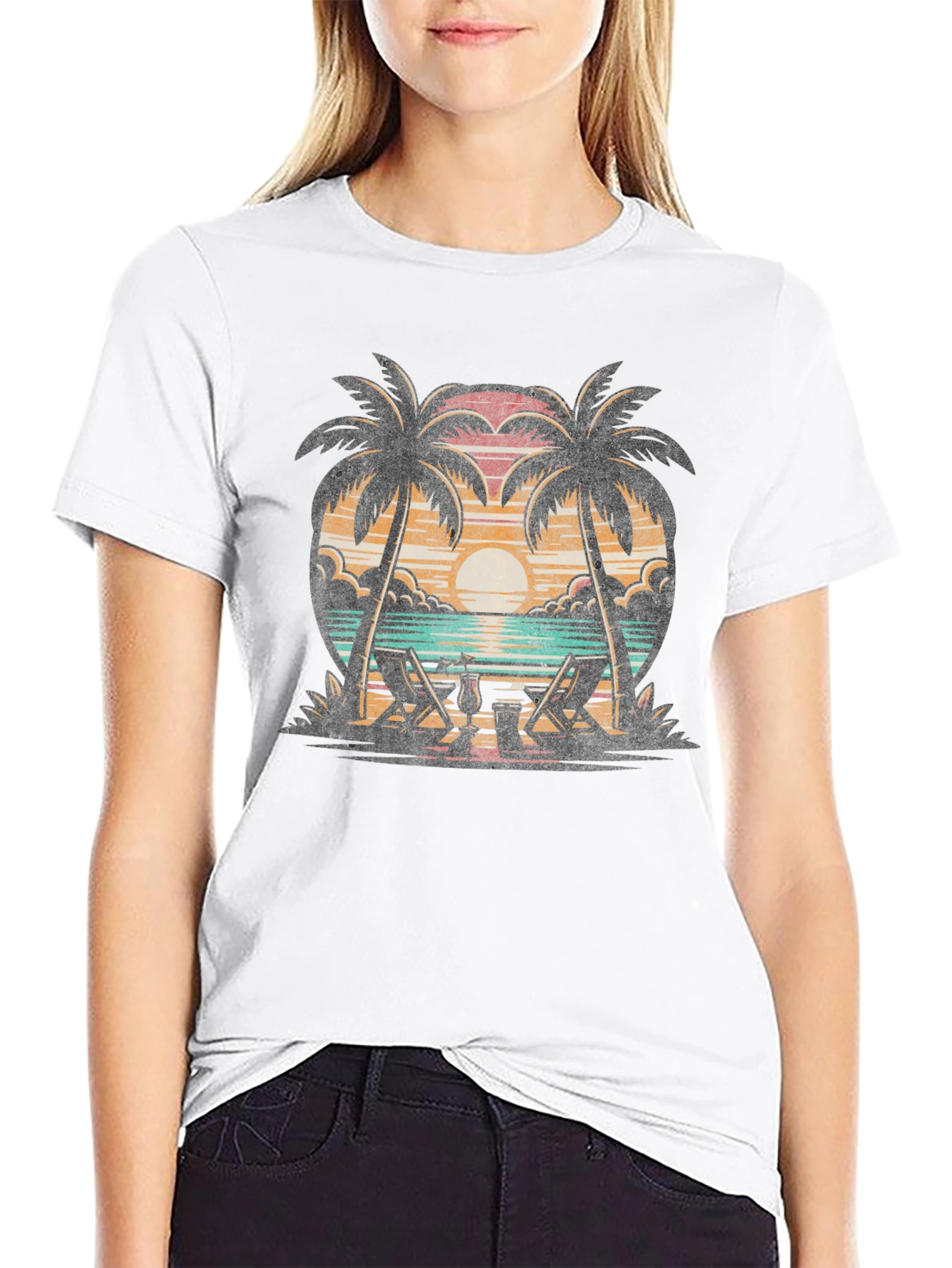 Tropical Beach Palm Tee