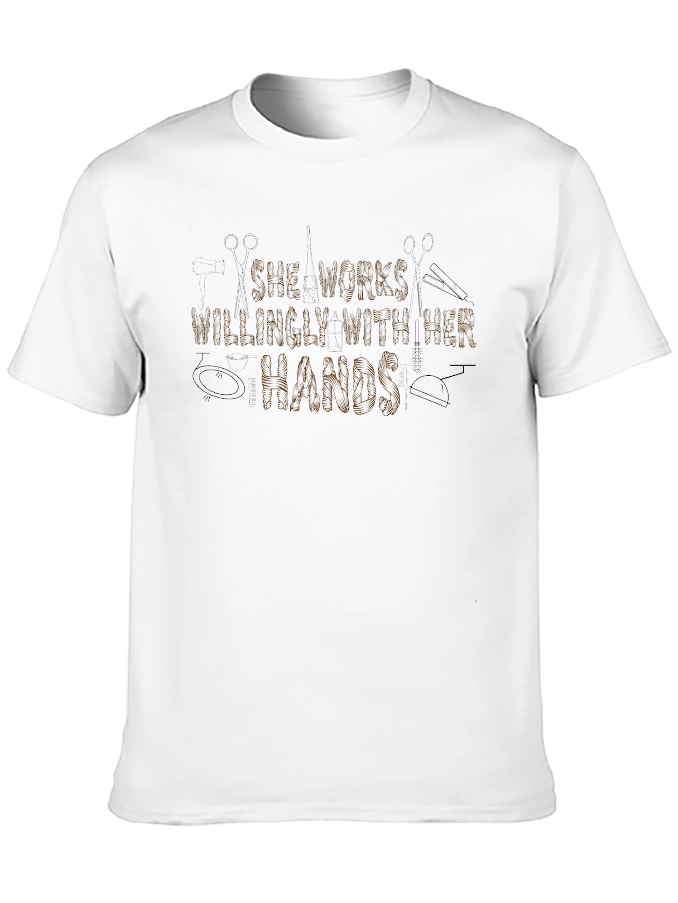 She Works Willingly With Her Hands Black T-Shirt