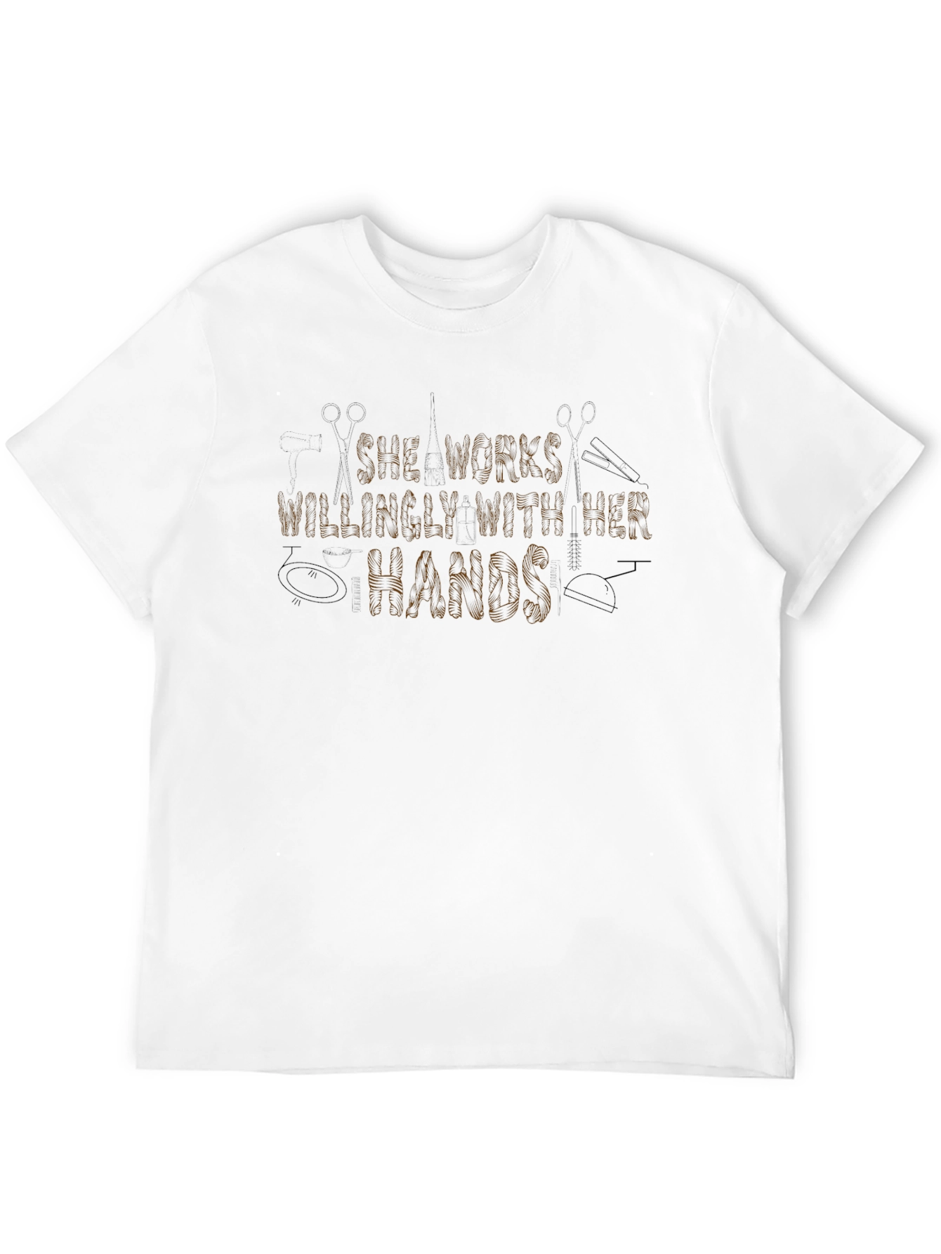 She Works Willingly With Her Hands Black T-Shirt