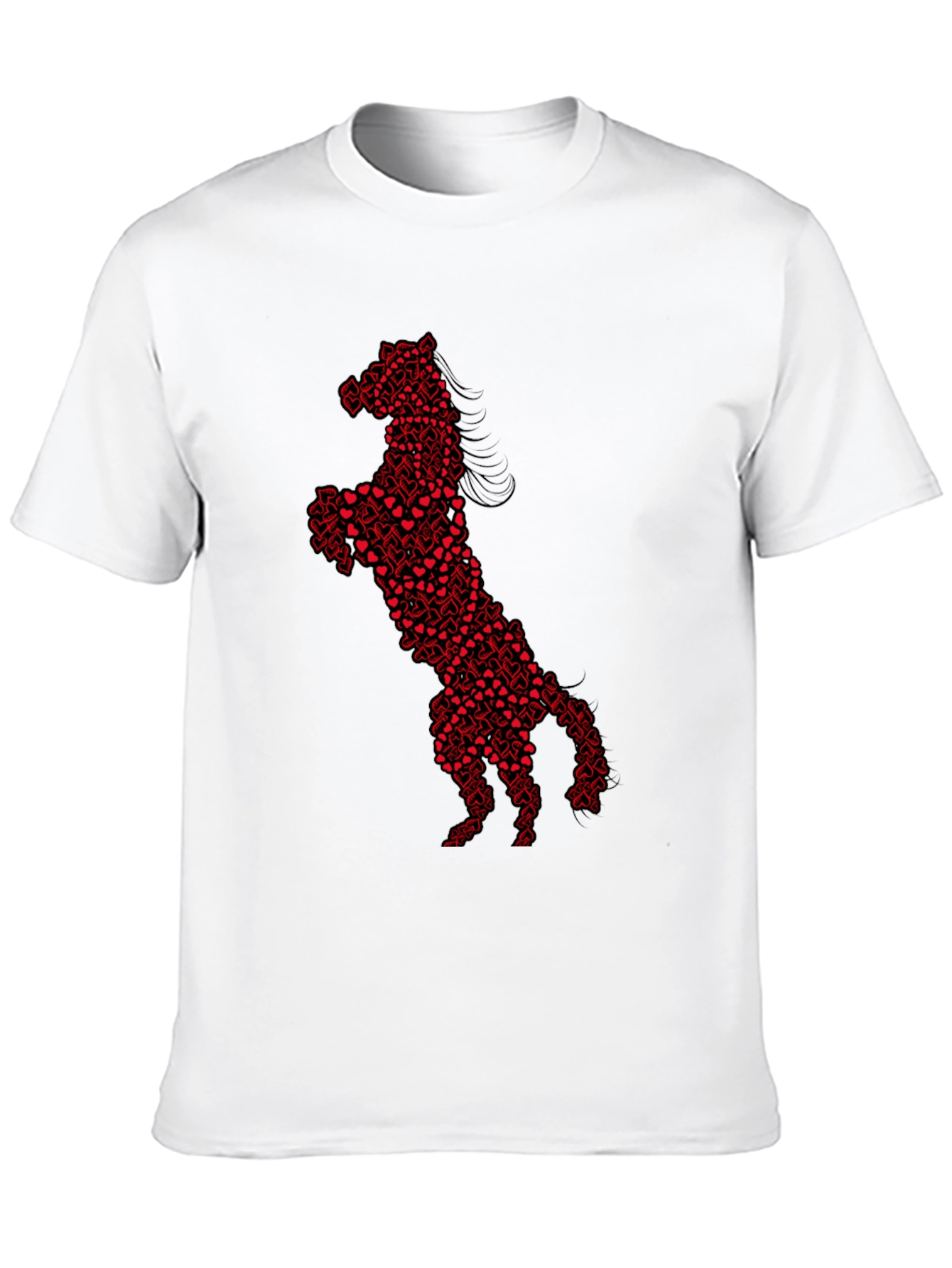 Heart Horse Graphic Tee - Black