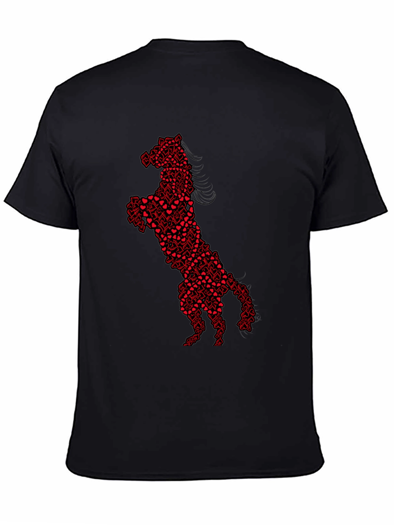 Heart Horse Graphic Tee - Black