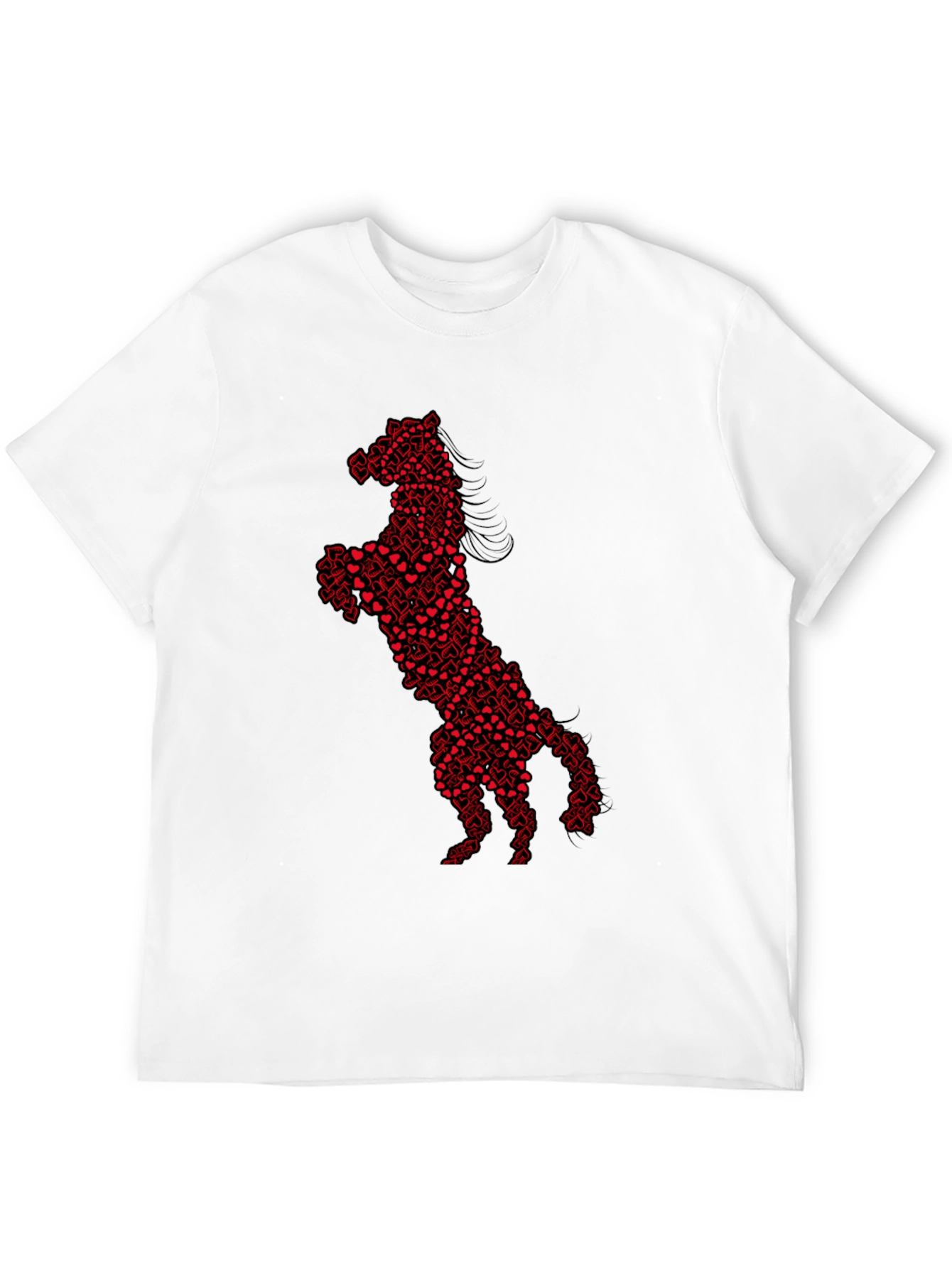 Heart Horse Graphic Tee - Black
