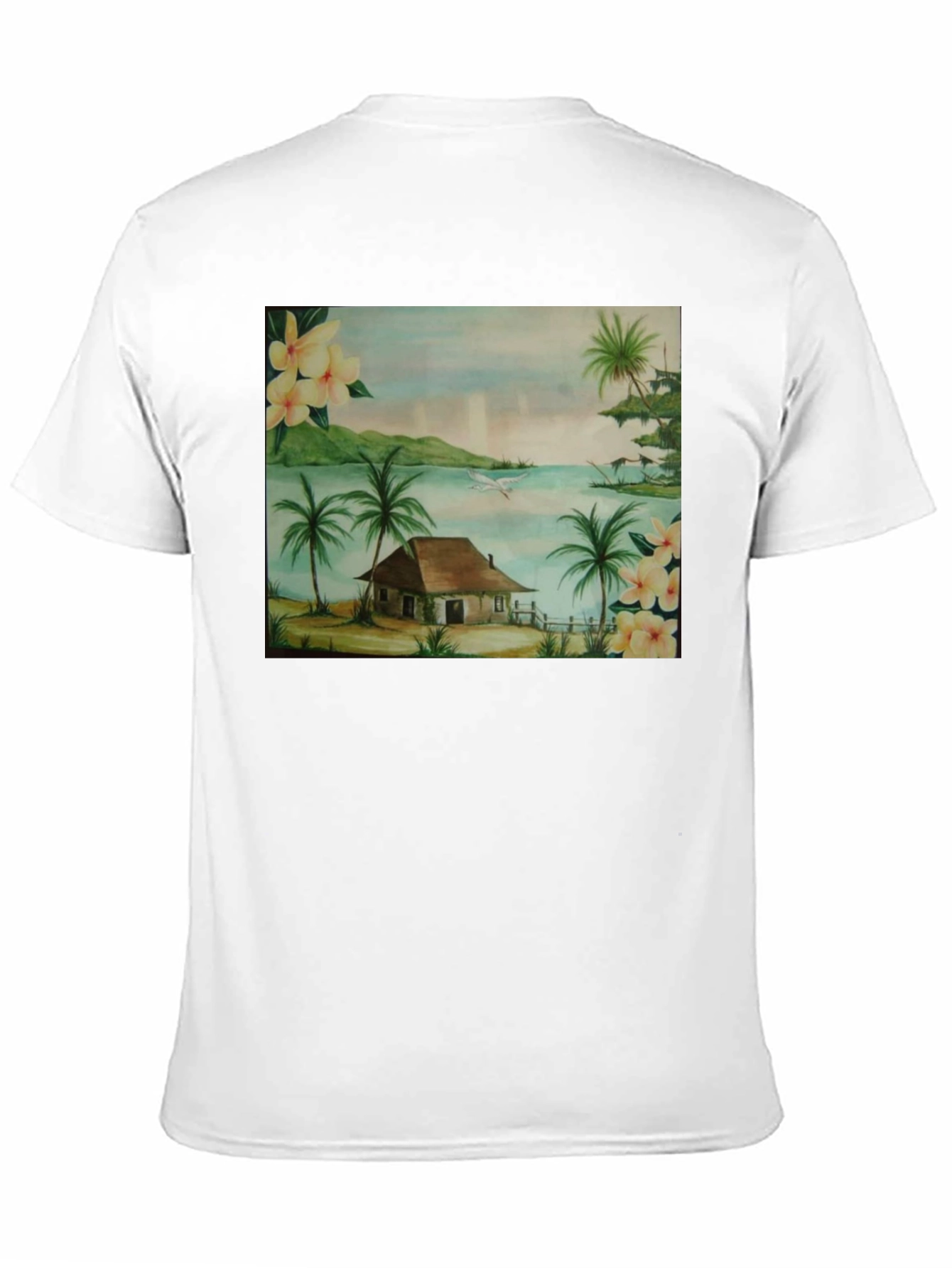 Tropical Beach Hut Graphic T-Shirt