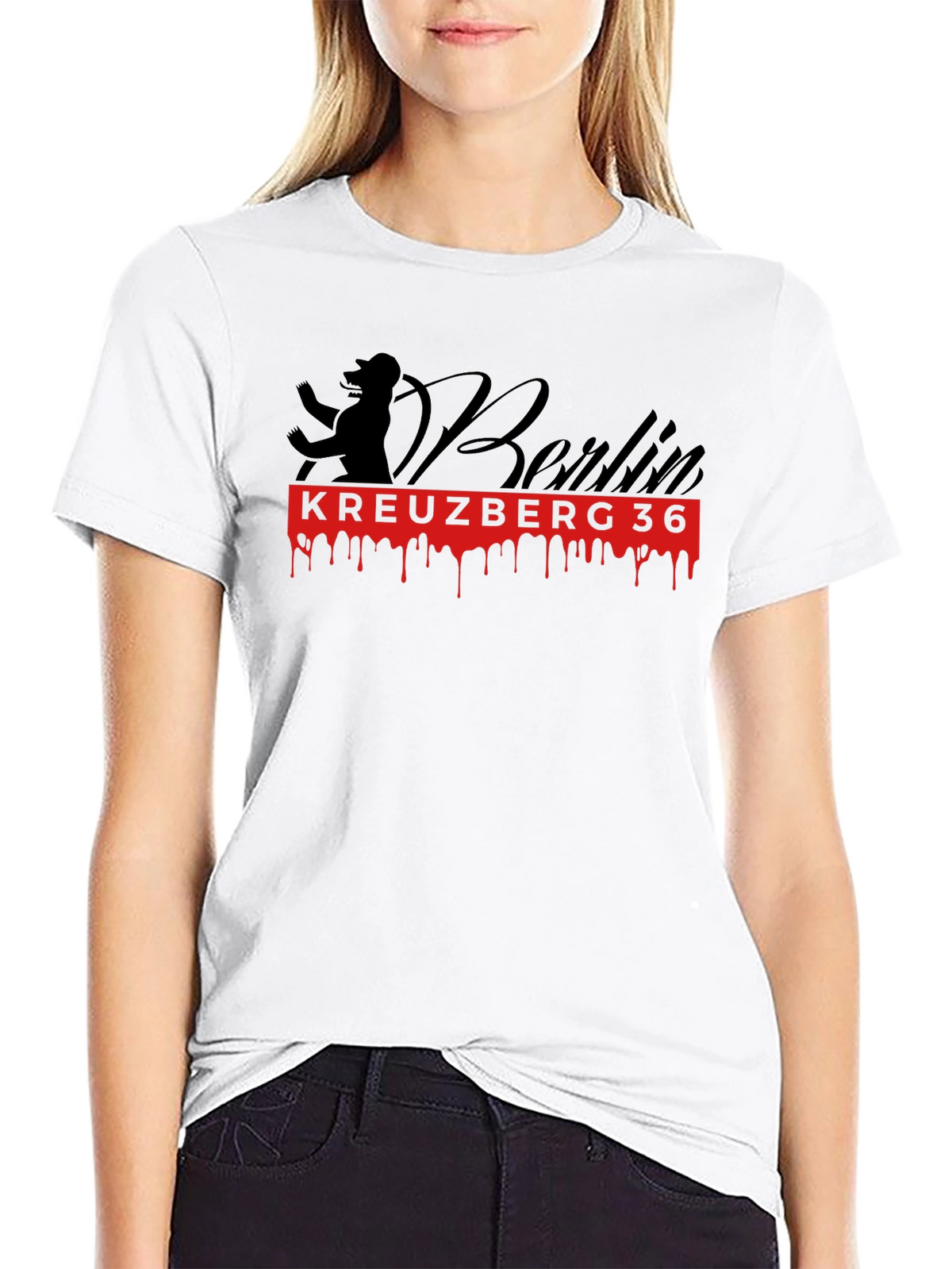 Berlin Kreuzberg 36 Graphic Tee - Black Cotton T-Shirt