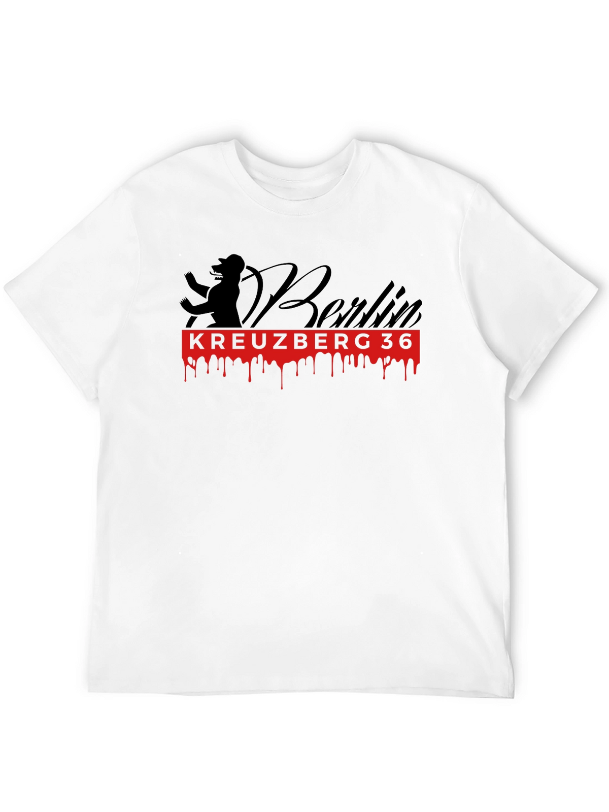 Berlin Kreuzberg 36 Graphic Tee - Black Cotton T-Shirt