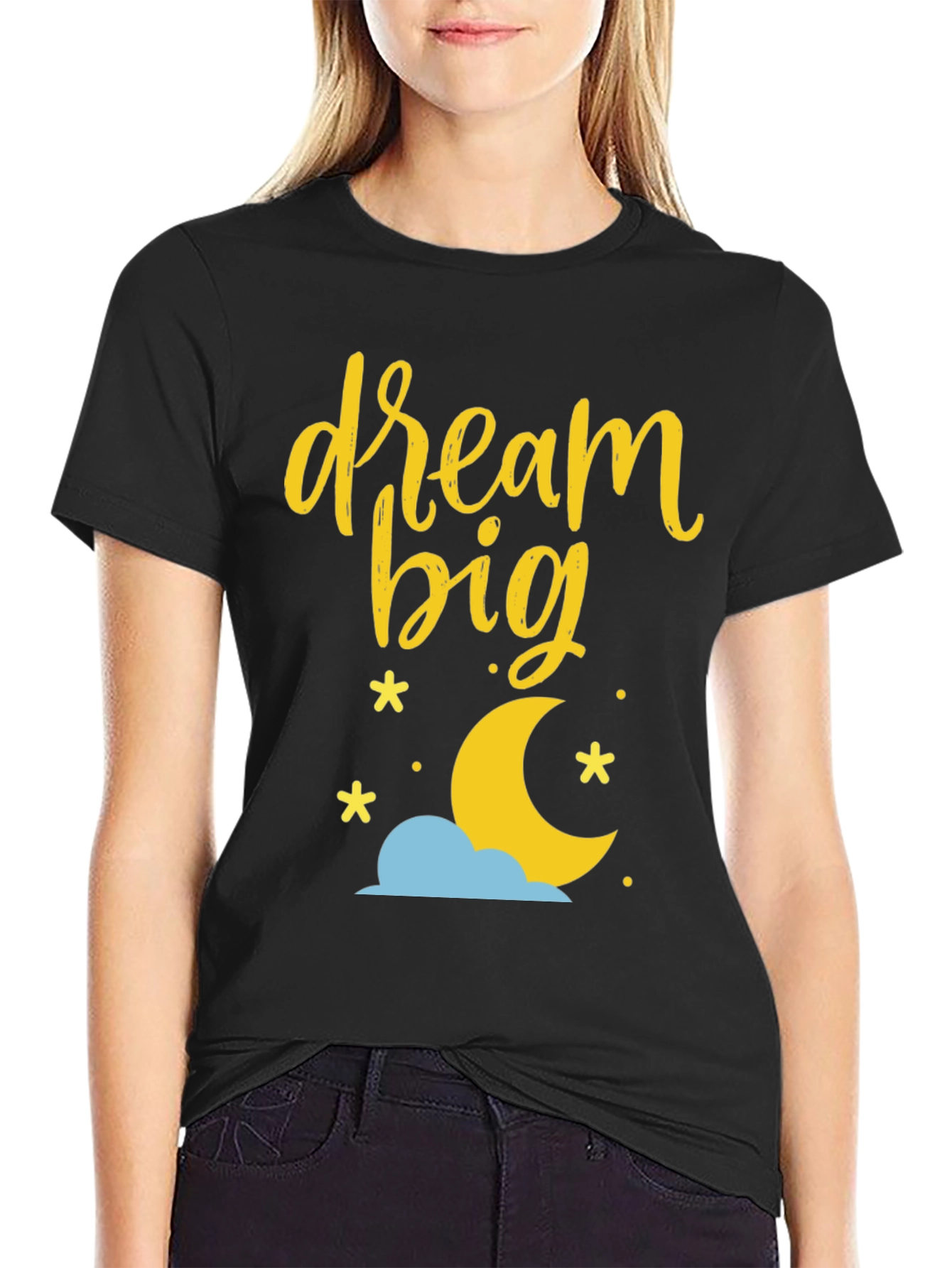 Dream Big Graphic Tee - Black
