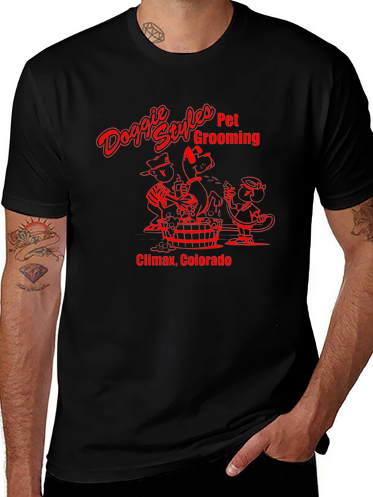 Doggie Styles Pet Grooming Black T-Shirt