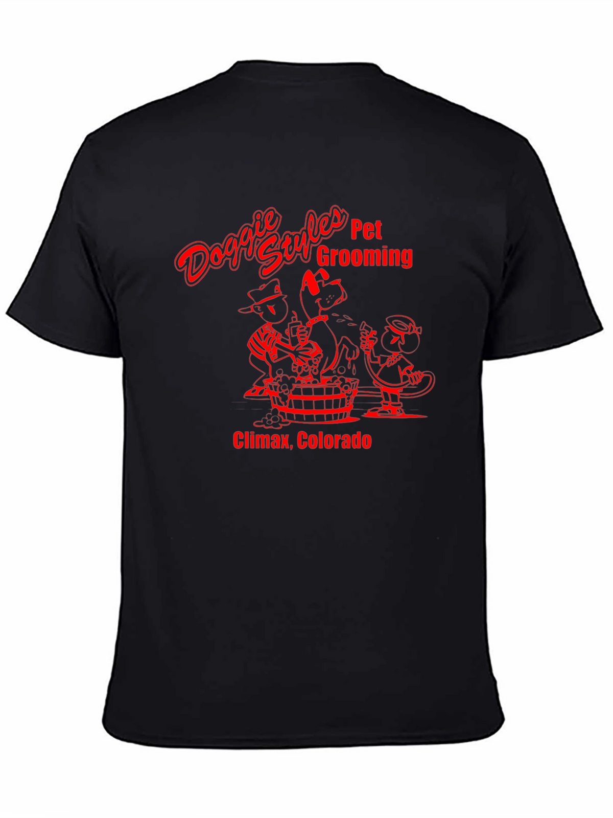 Doggie Styles Pet Grooming Black T-Shirt