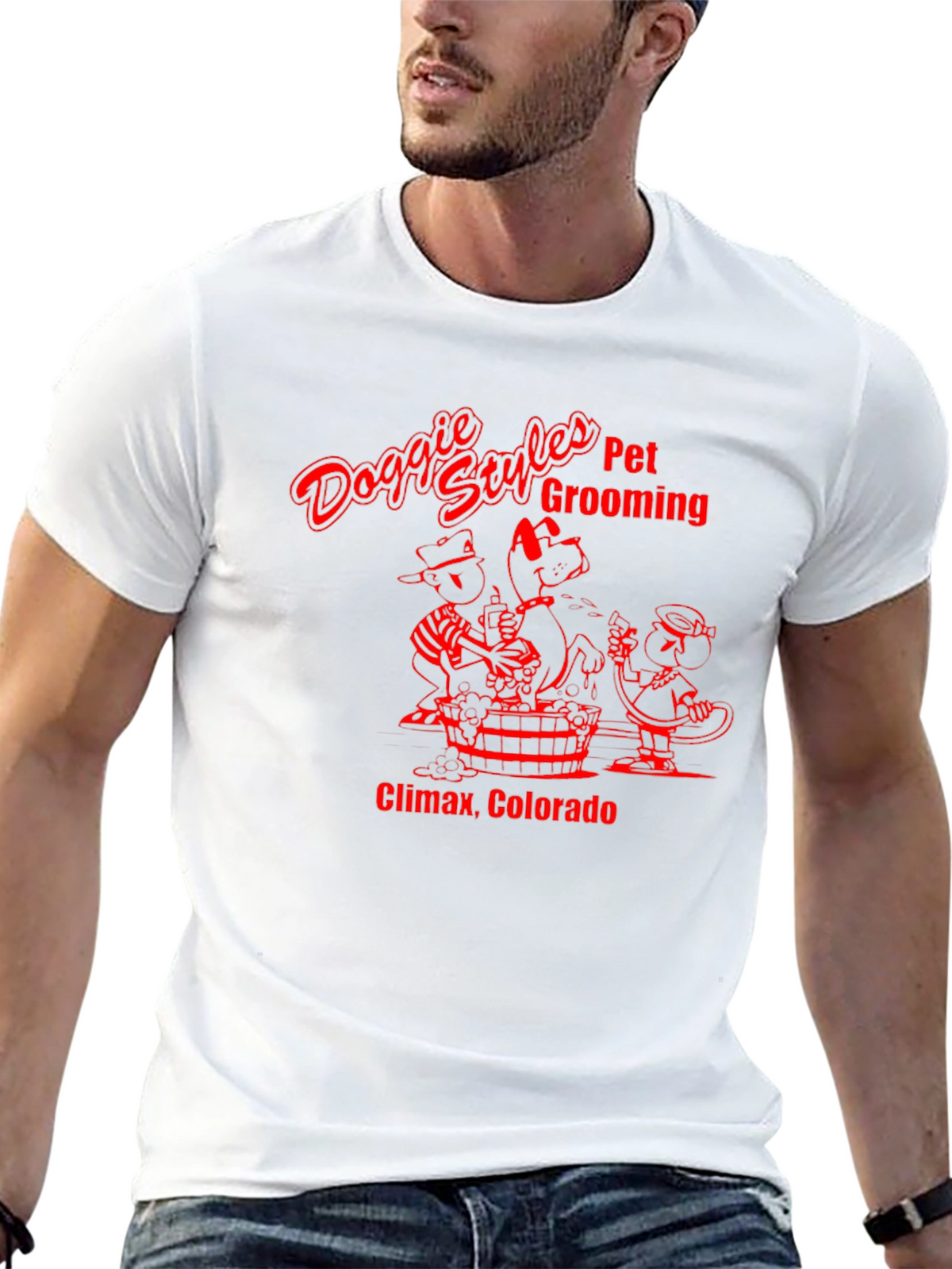 Doggie Styles Pet Grooming Black T-Shirt