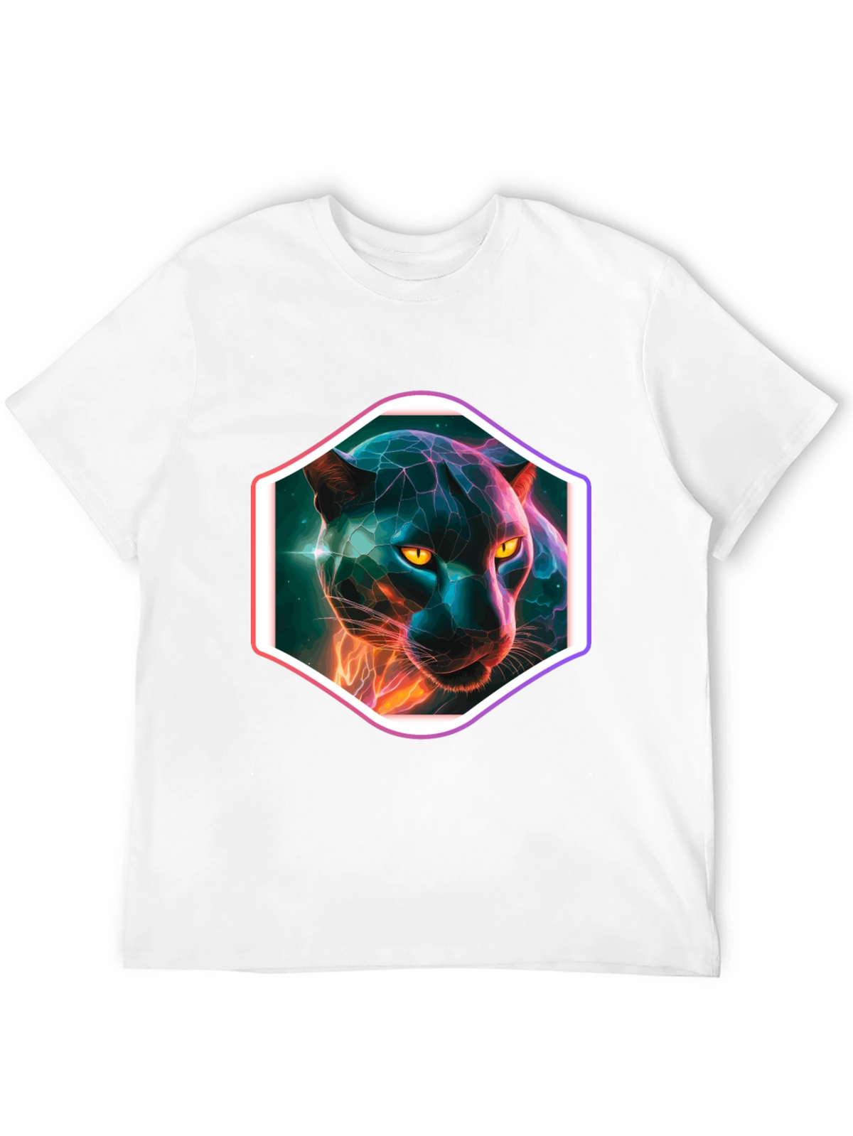 Neon Panther Graphic T-Shirt