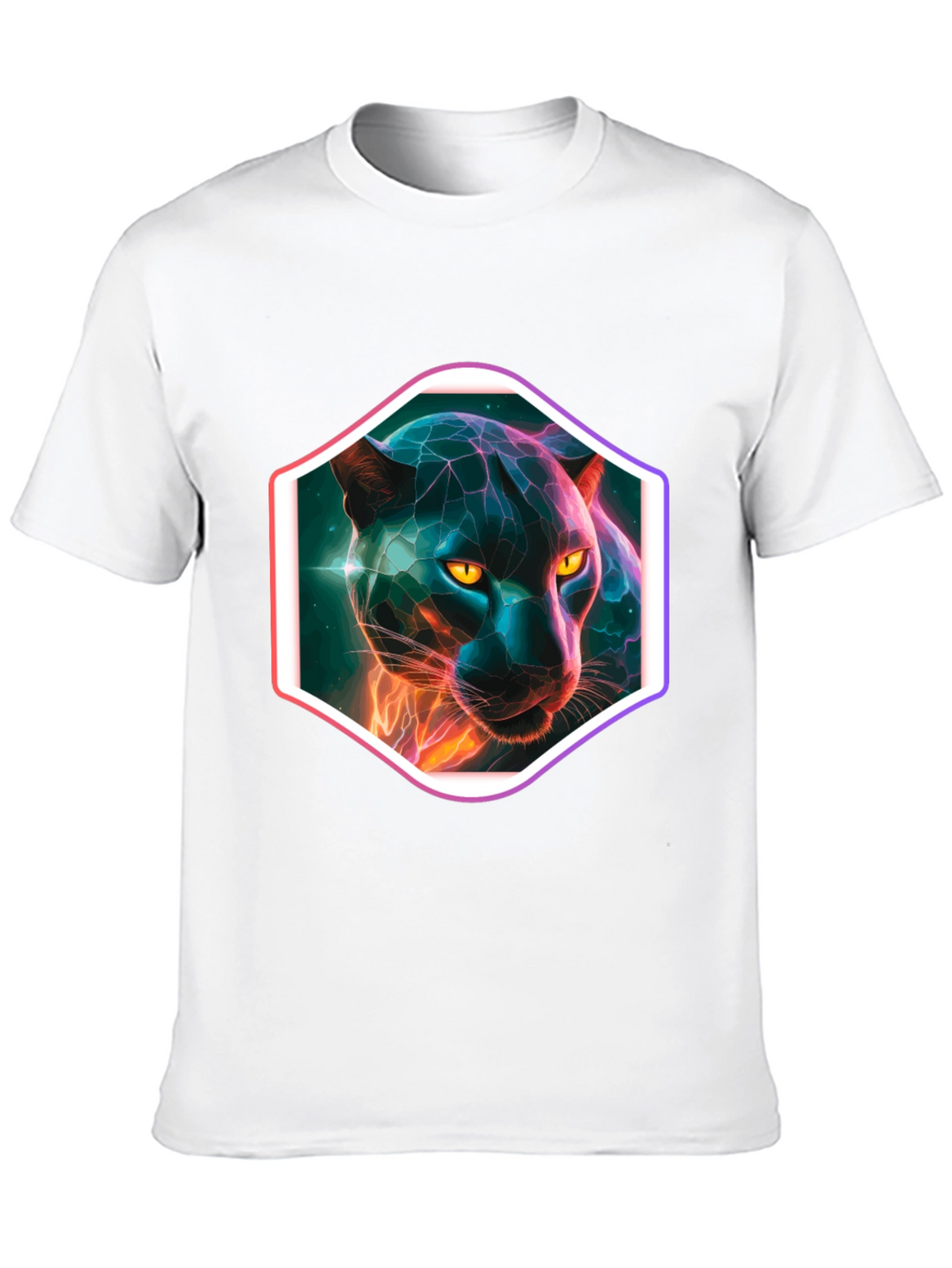 Neon Panther Graphic T-Shirt