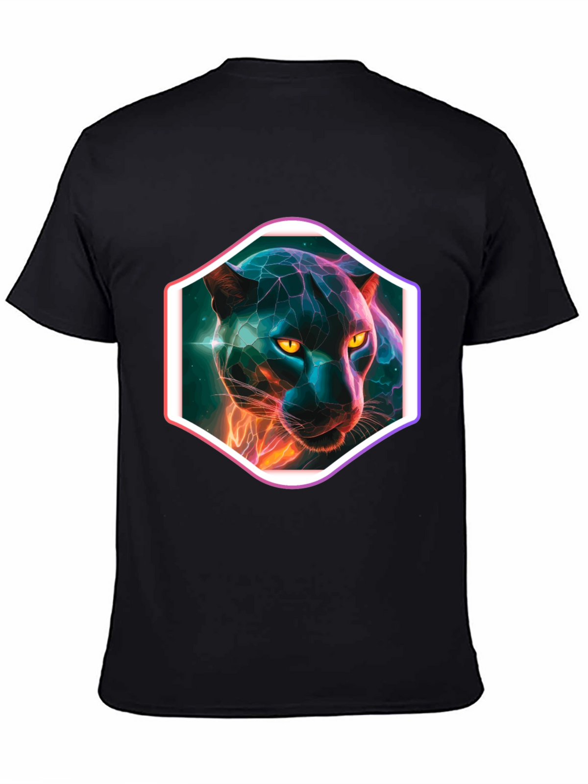 Neon Panther Graphic T-Shirt