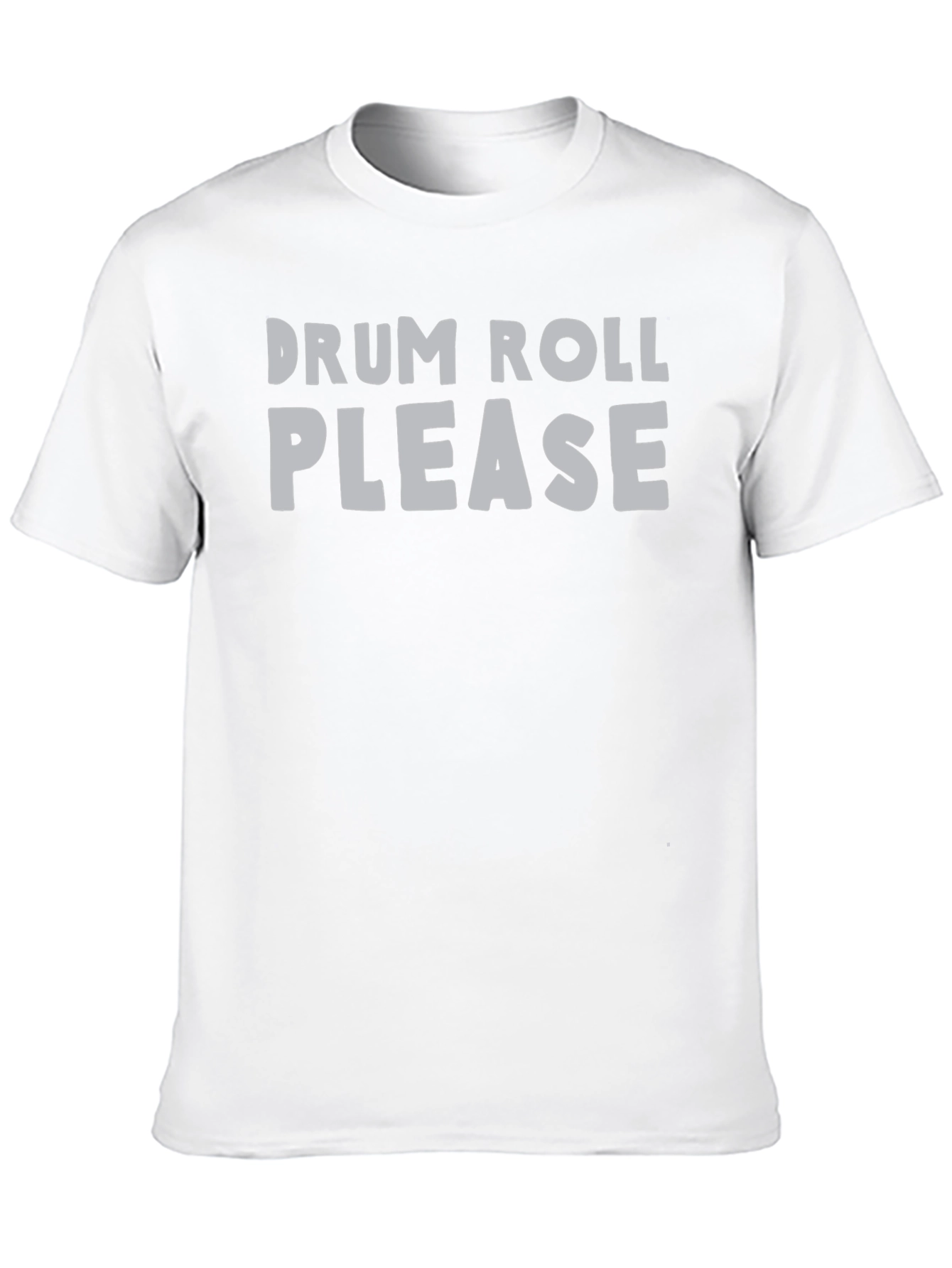Drum Roll Please Graphic Tee - Black Cotton T-Shirt