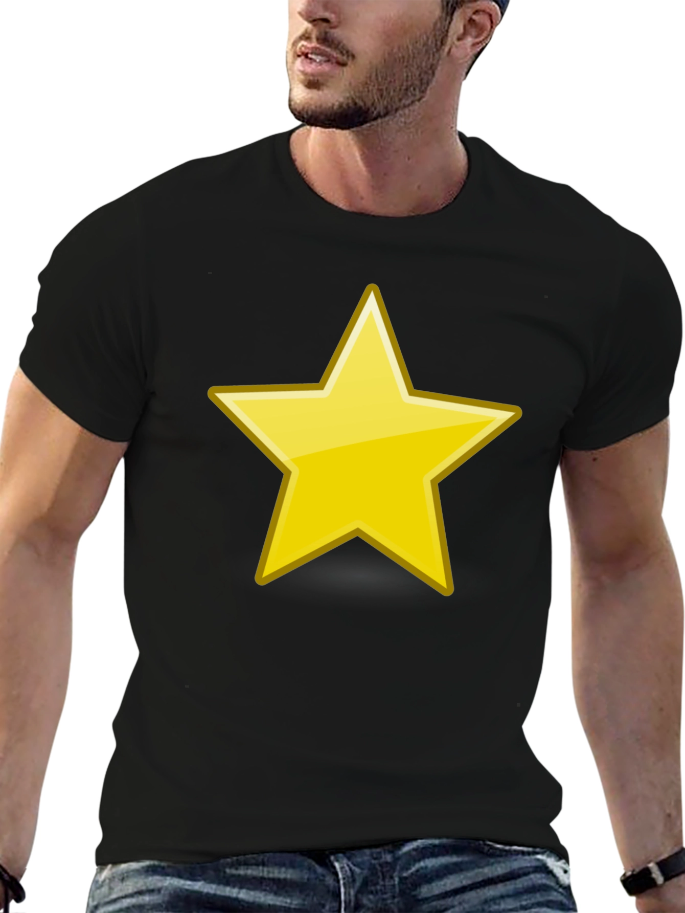 Bold Star Graphic Black T-Shirt