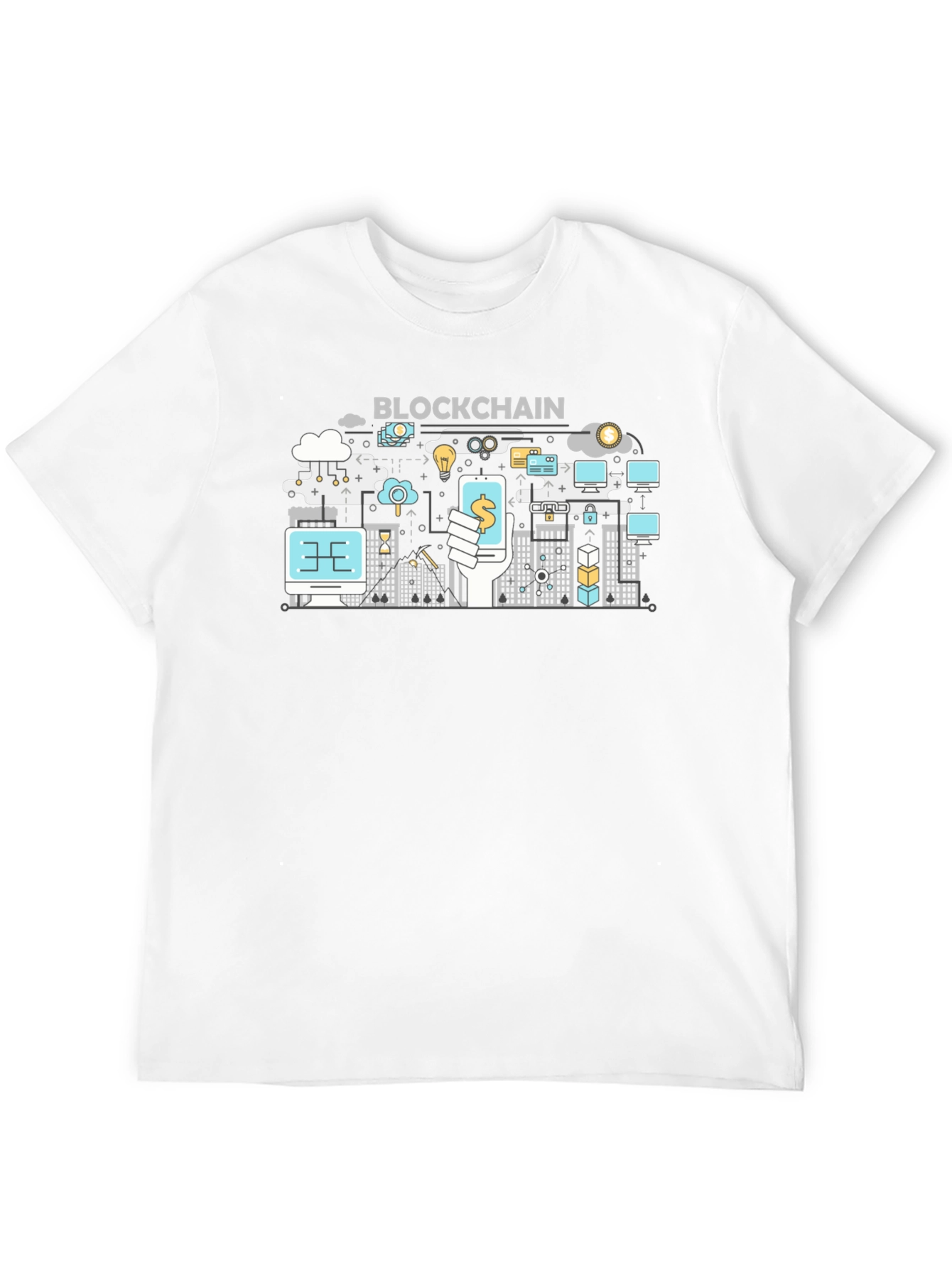 Blockchain Graphic Tee - Cryptocurrency Design