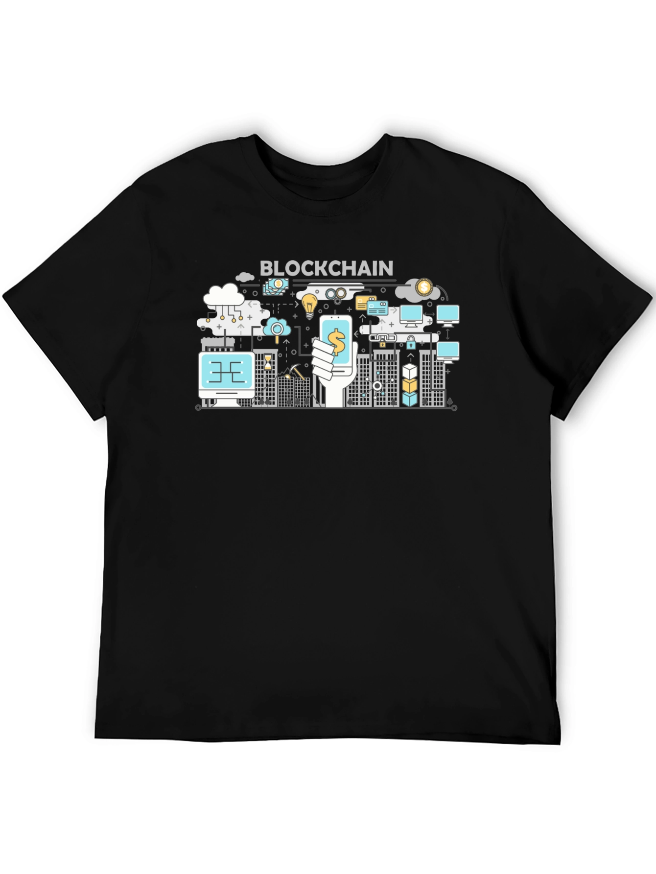 Blockchain Graphic Tee - Cryptocurrency Design