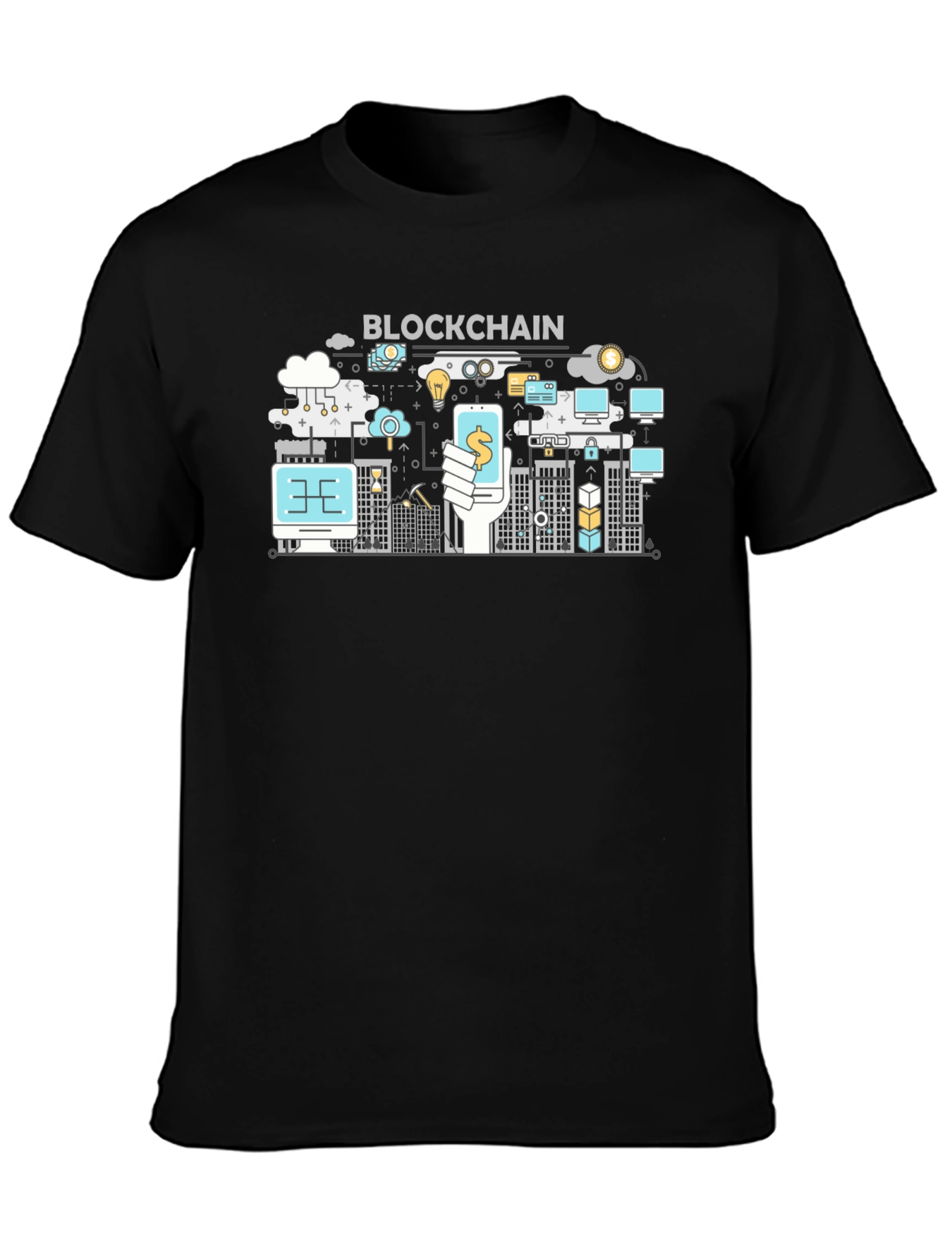 Blockchain Graphic Tee - Cryptocurrency Design
