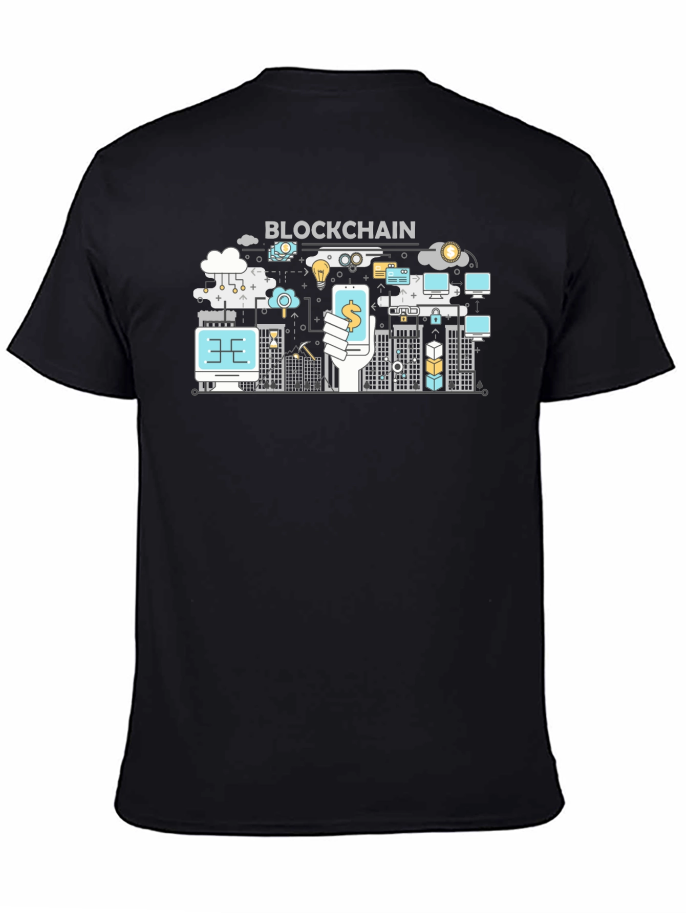 Blockchain Graphic Tee - Cryptocurrency Design