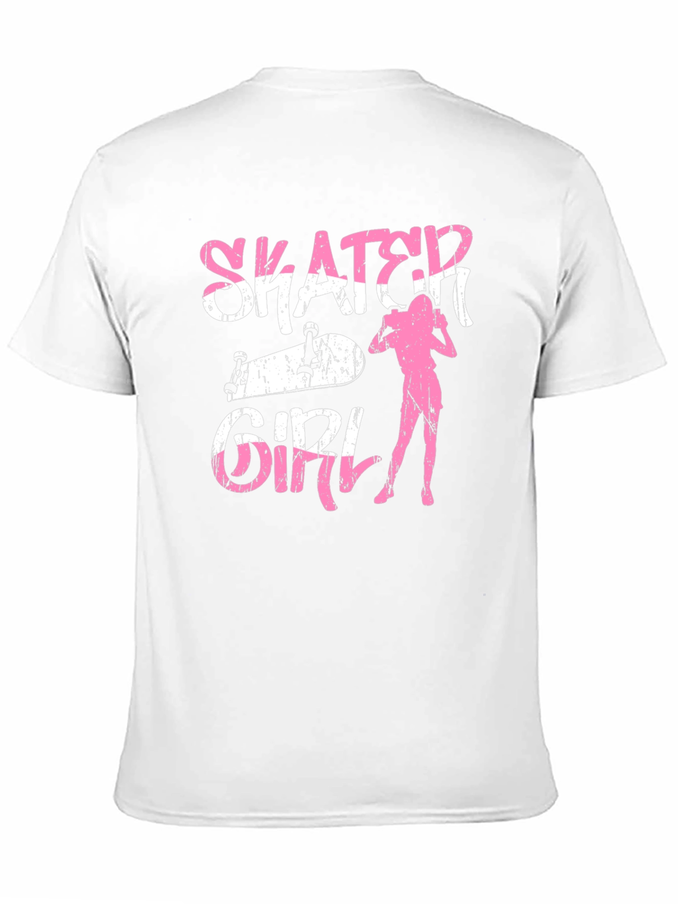 Skater Girl Graphic Tee - Black Cotton T-Shirt