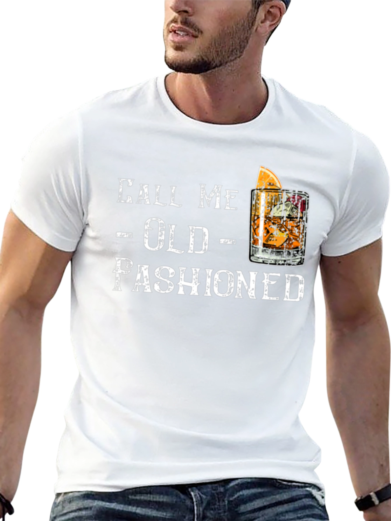 Call Me Old Fashioned Graphic Tee - Black