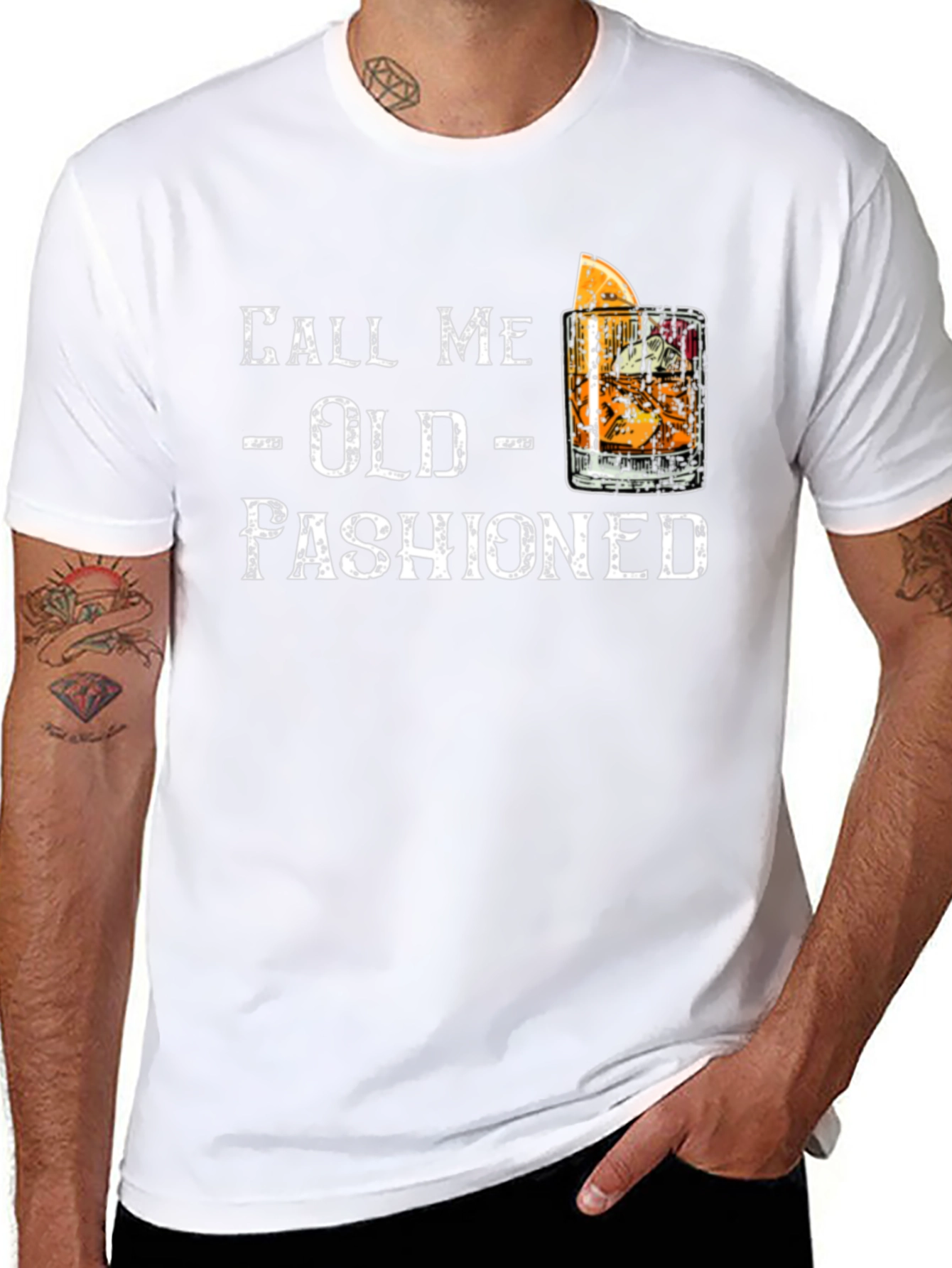 Call Me Old Fashioned Graphic Tee - Black