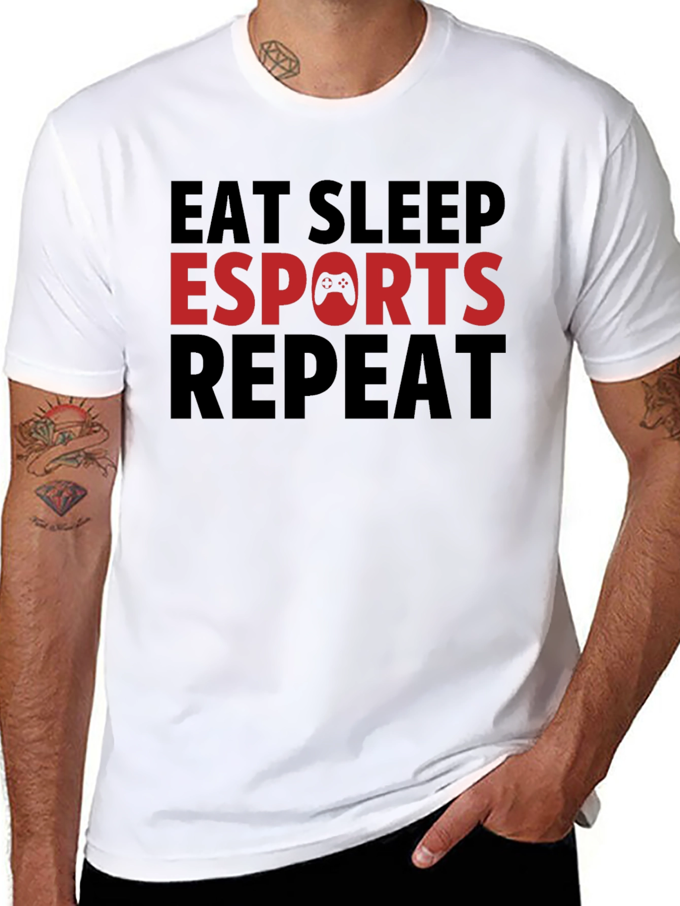 Eat Sleep Esports Repeat T-Shirt Gaming Tee
