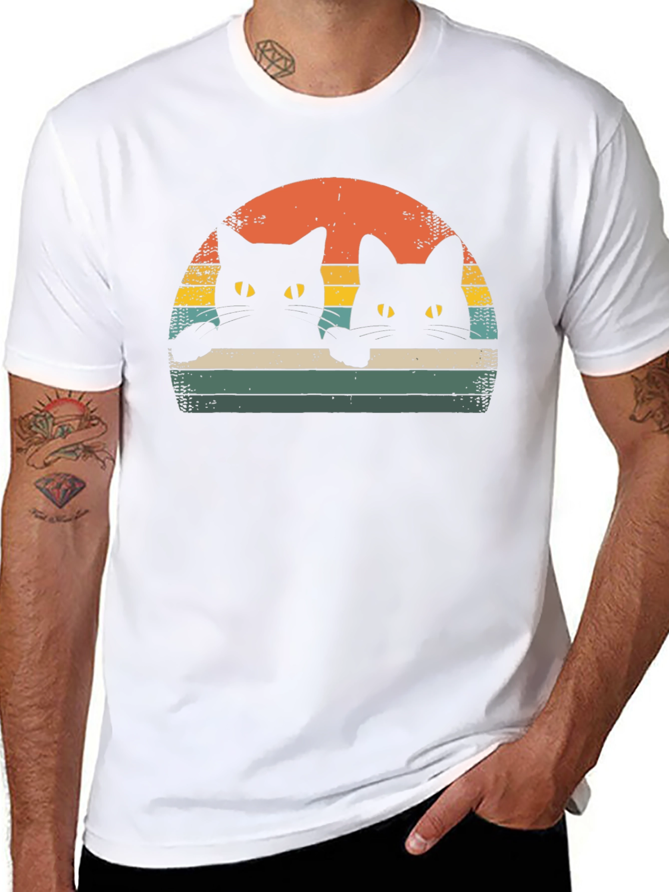 Retro Black Cat T-Shirt