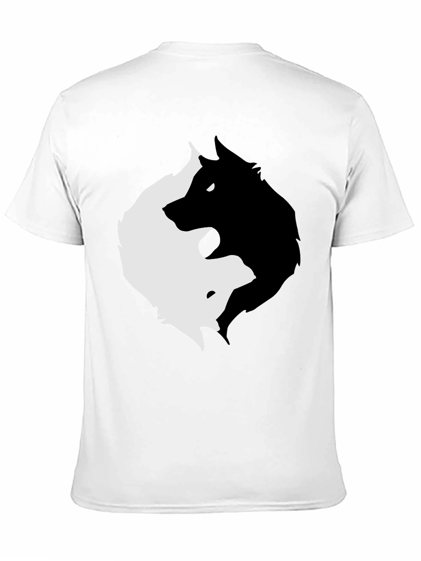 Yin Yang Wolves Graphic Tee - Black