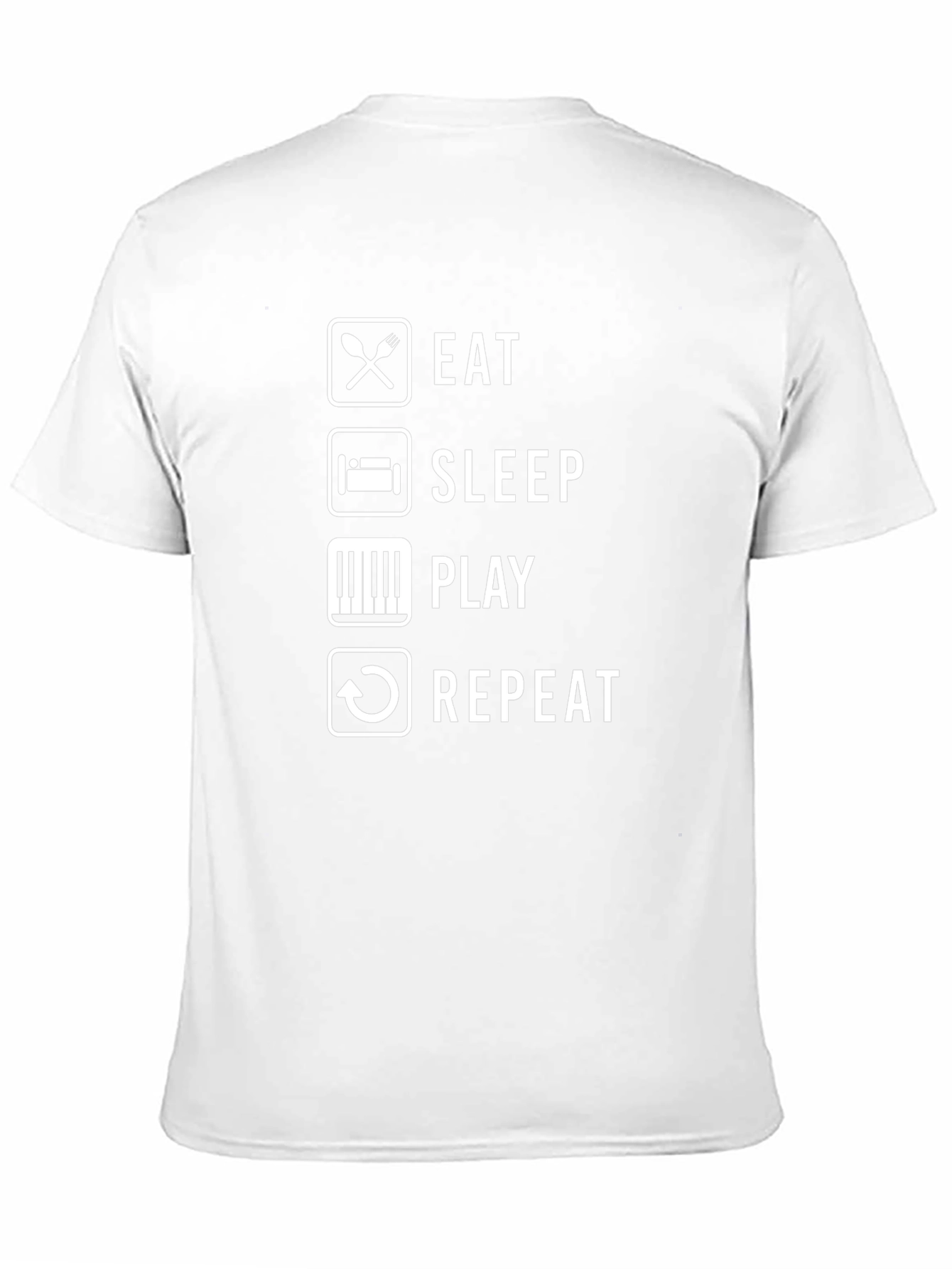 Eat Sleep Play Repeat Black Graphic Tee