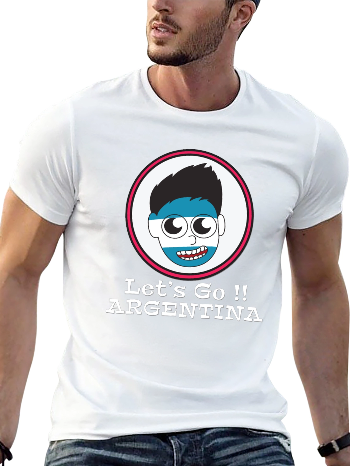 Argentina Fan T-Shirt - Lets Go Argentina!