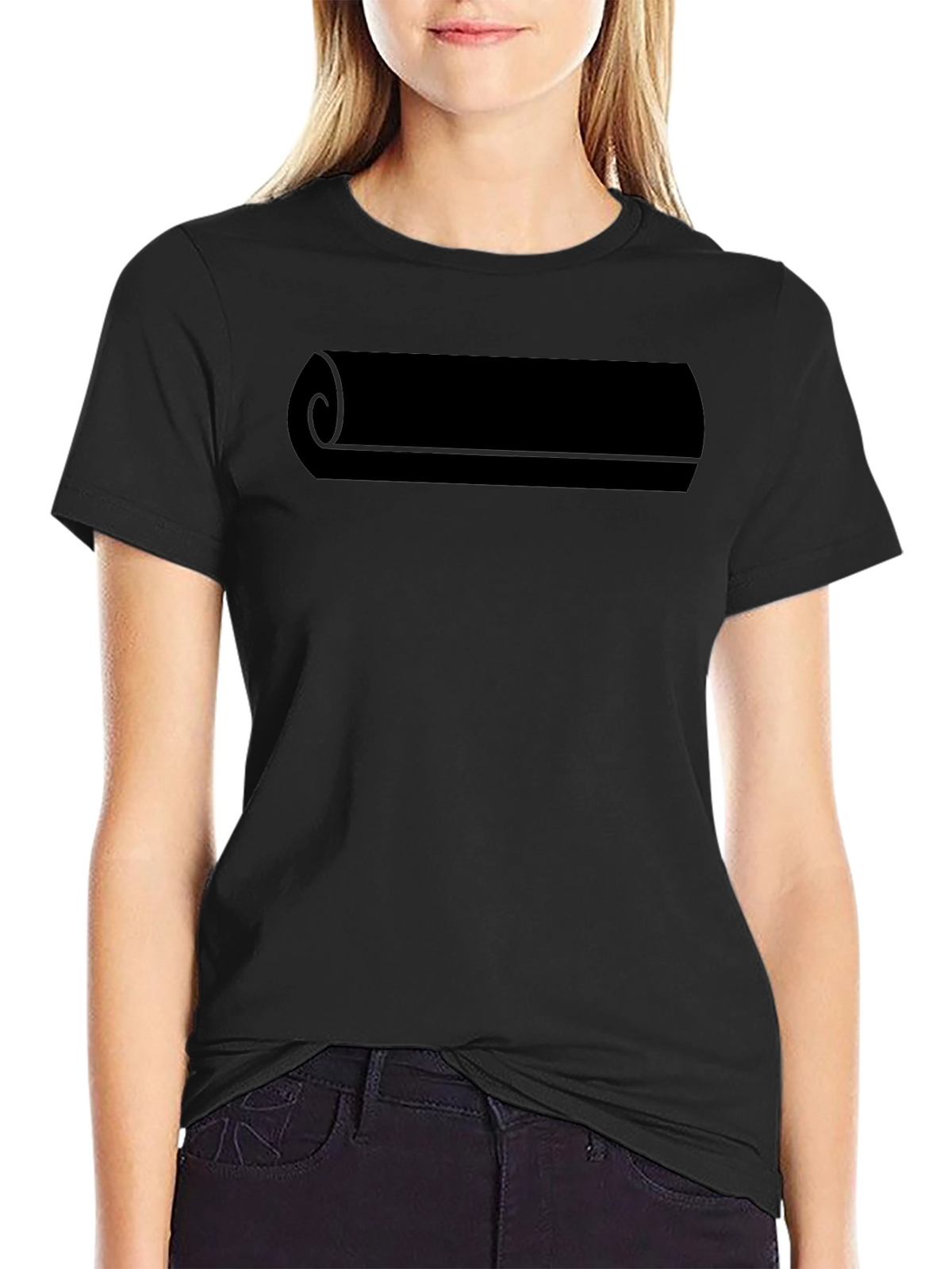 Mens Black Scroll Graphic Tee