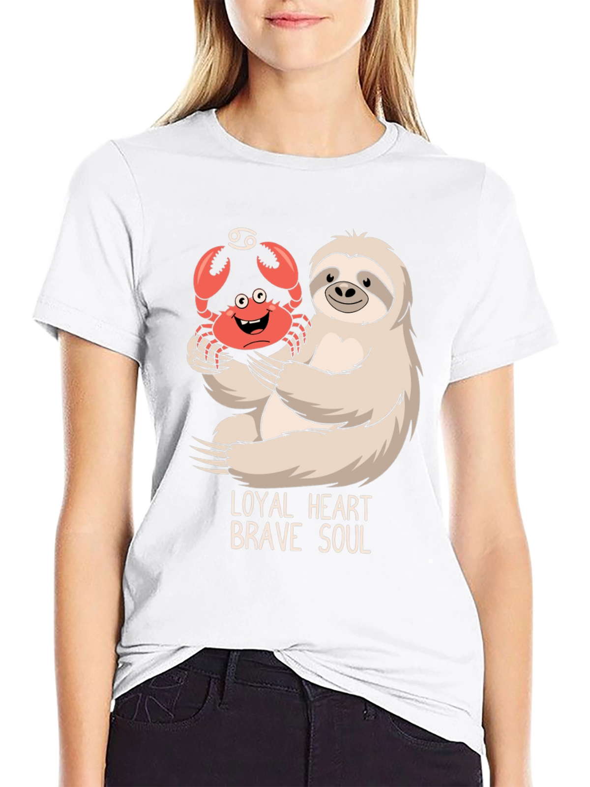 Loyal Heart Brave Soul Sloth & Crab T-Shirt