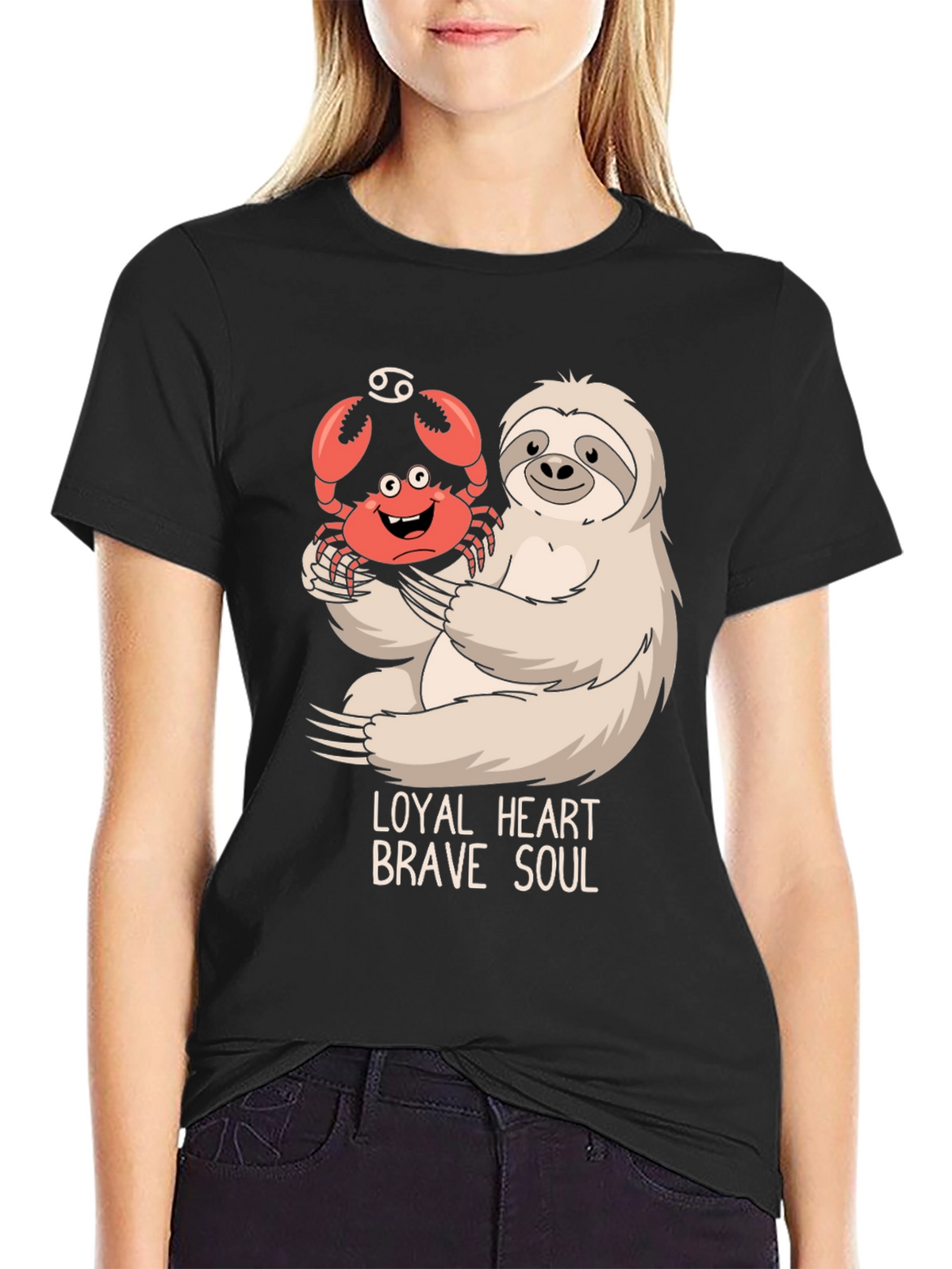 Loyal Heart Brave Soul Sloth & Crab T-Shirt