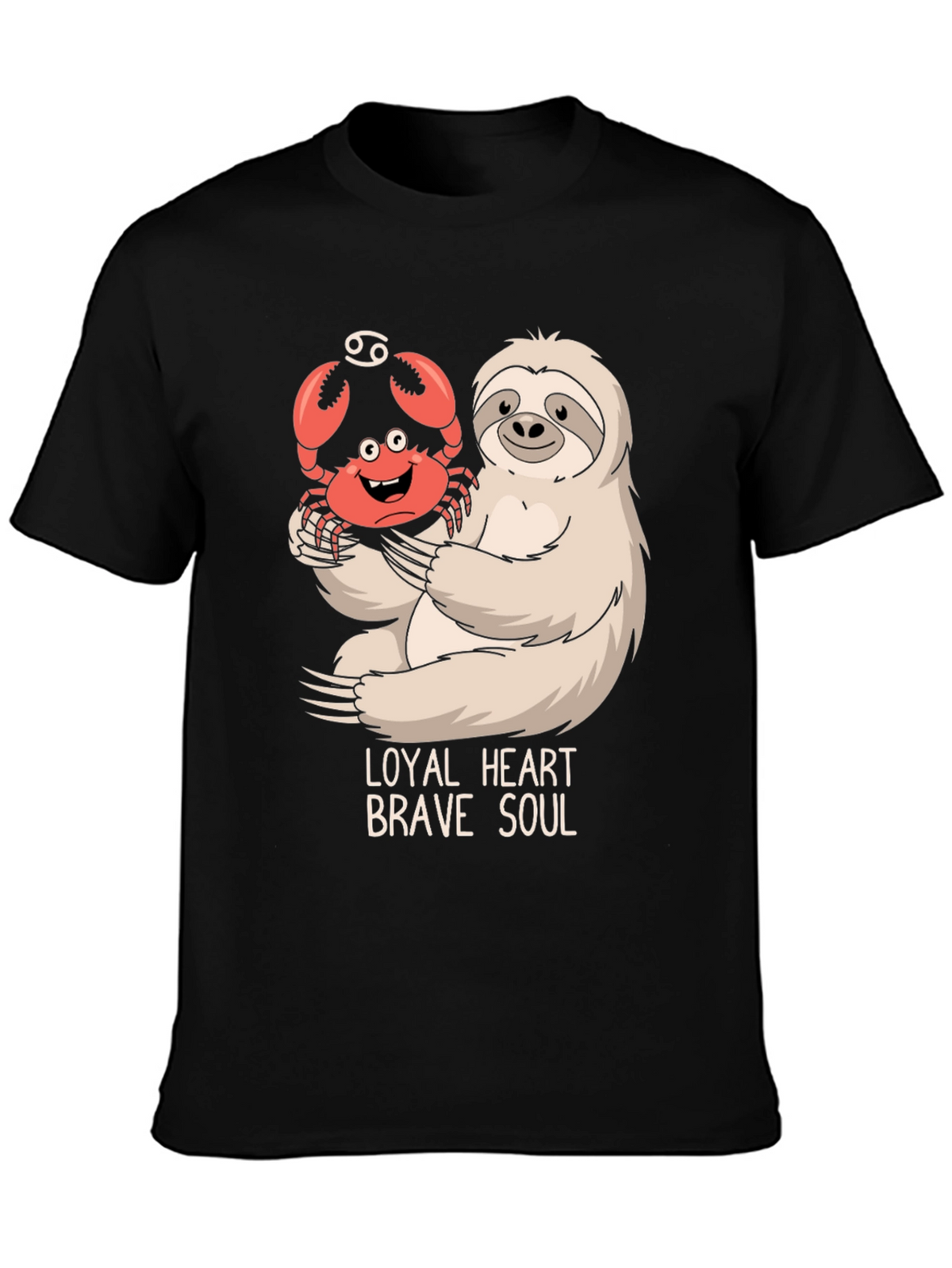 Loyal Heart Brave Soul Sloth & Crab T-Shirt