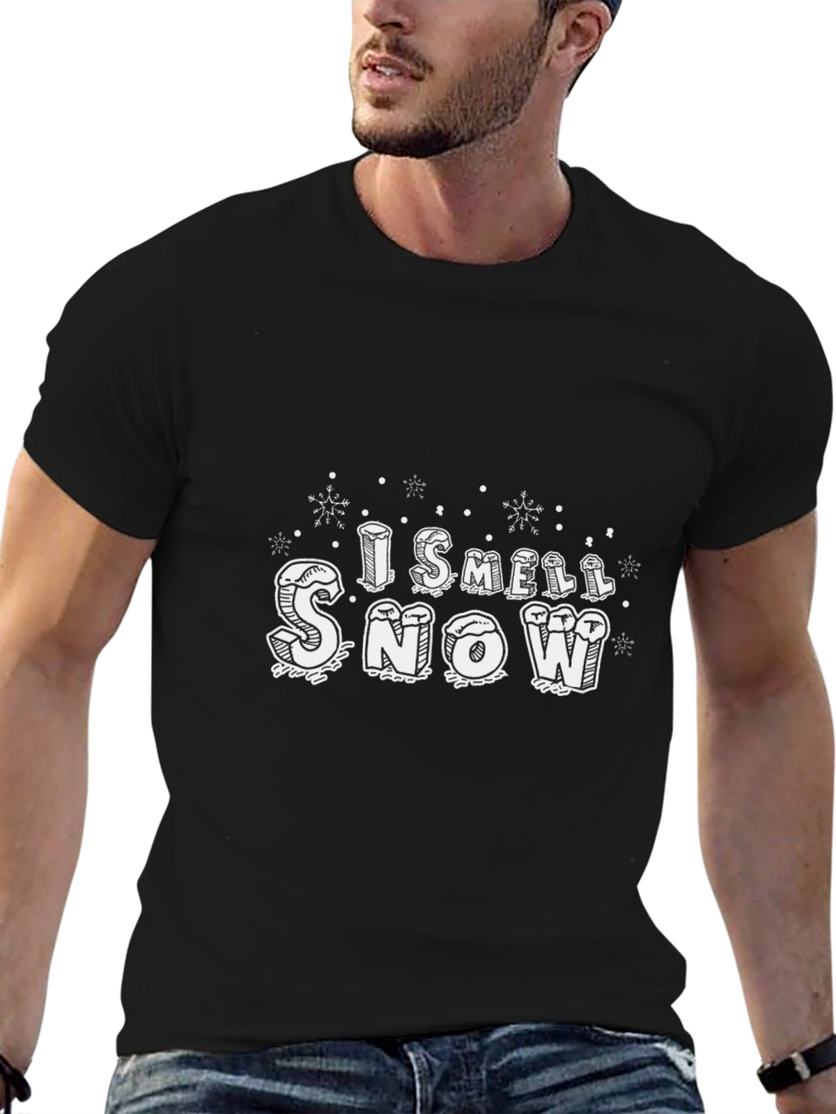 I Smell Snow Graphic Tee - Winter Holiday Shirt