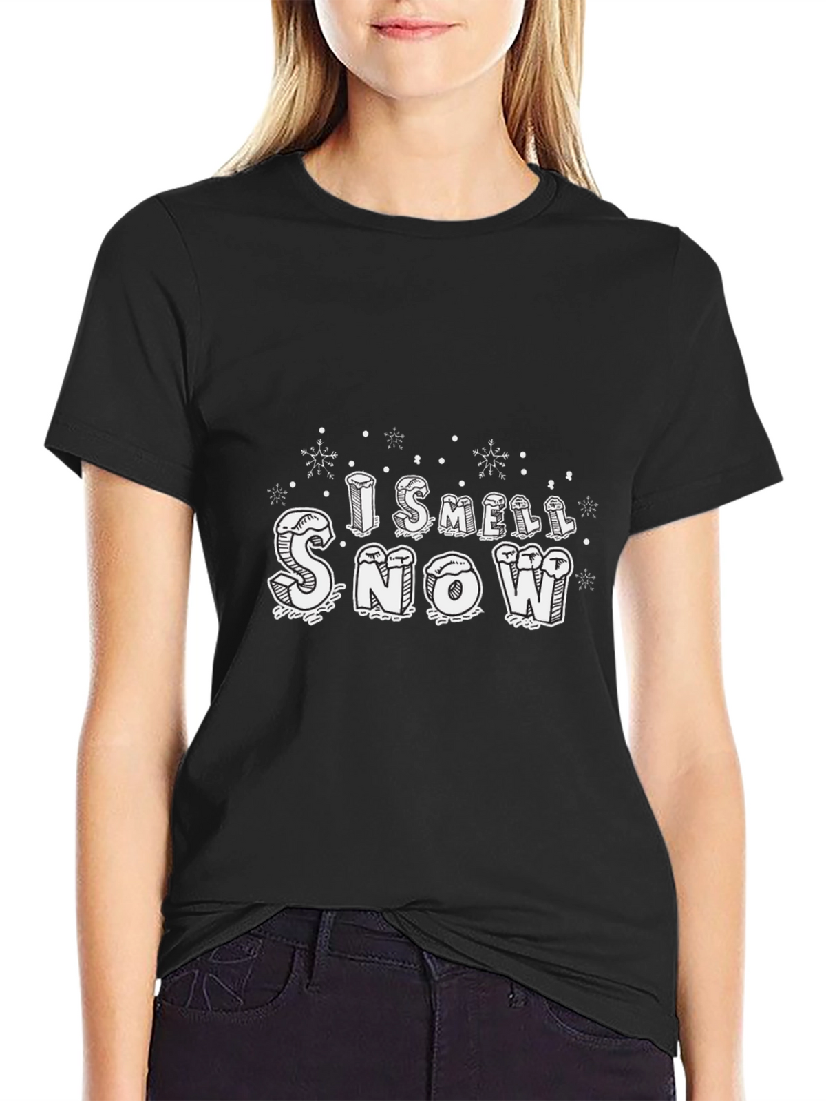 I Smell Snow Graphic Tee - Winter Holiday Shirt