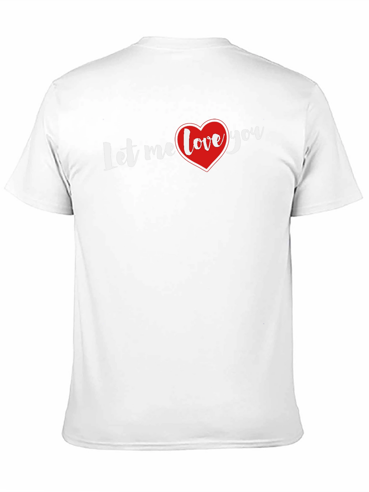 Let Me Love You Heart Graphic Black T-Shirt