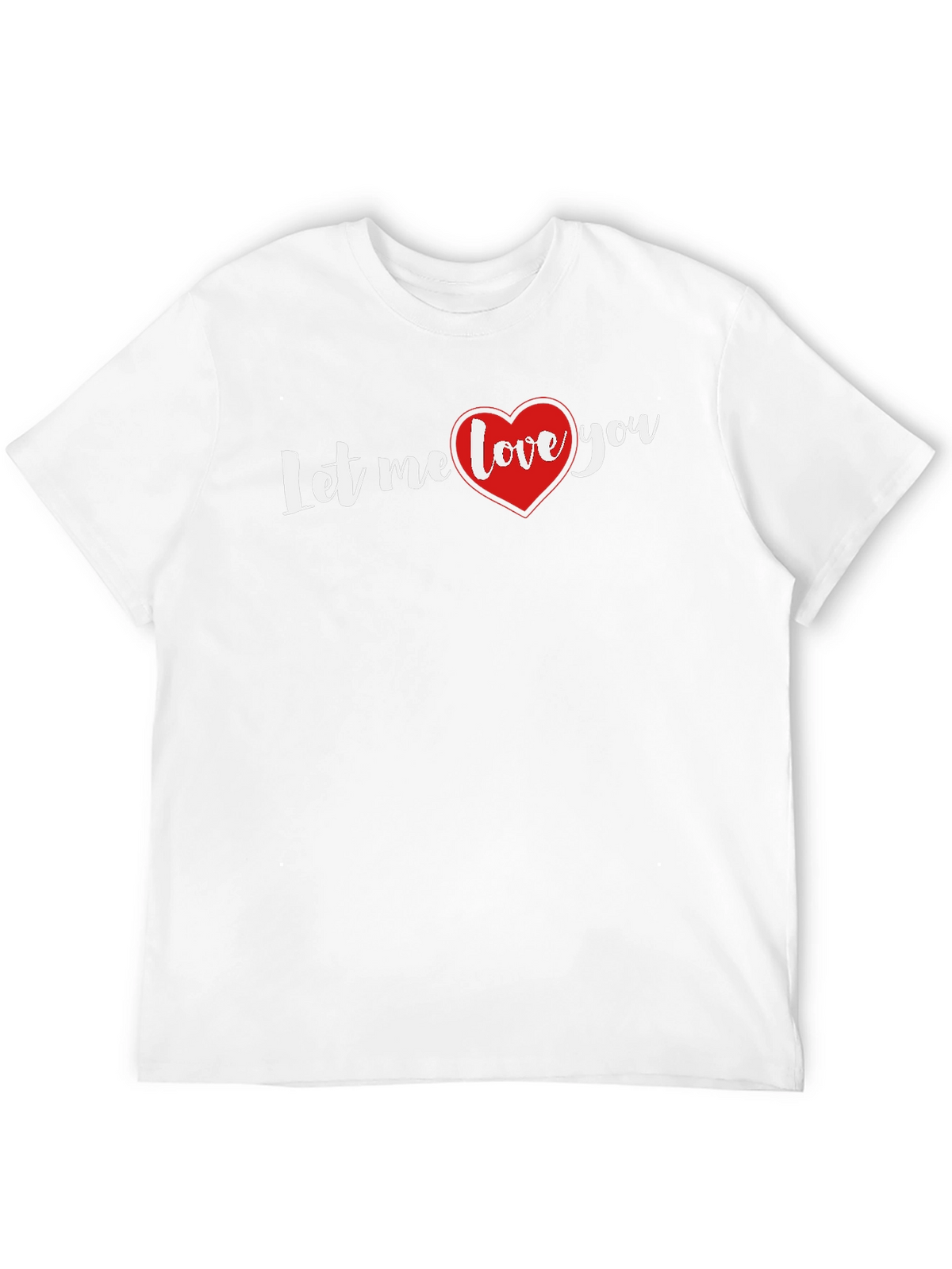 Let Me Love You Heart Graphic Black T-Shirt