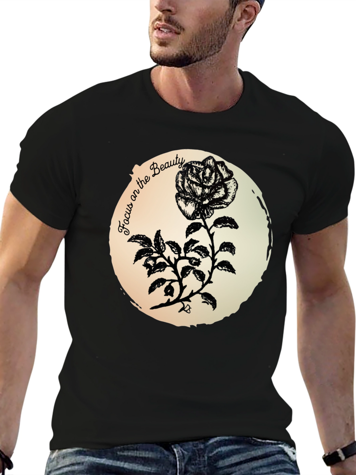 Focus on the Beauty Rose Graphic T-Shirt